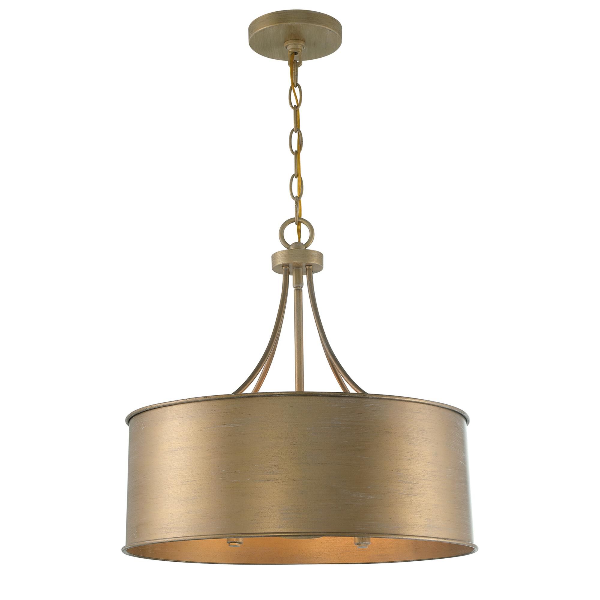 Shown in Brushed Gold finish and Metal shade
