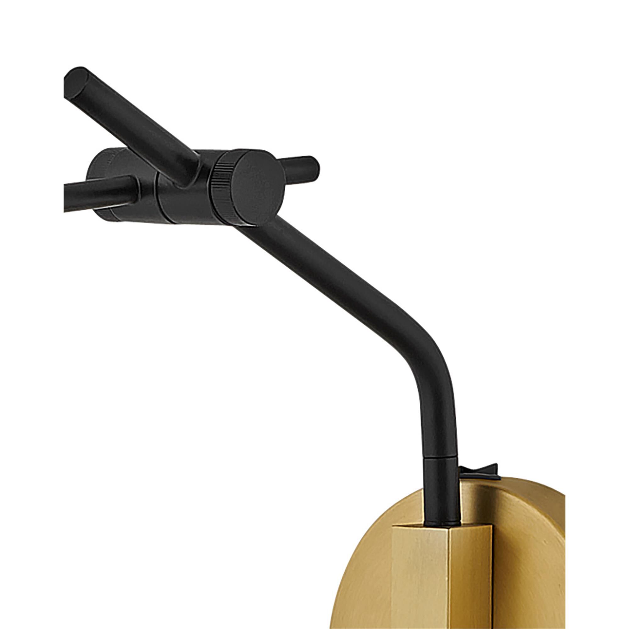 Shown in Heritage Brass finish and Faux Alabaster glass and Black accent