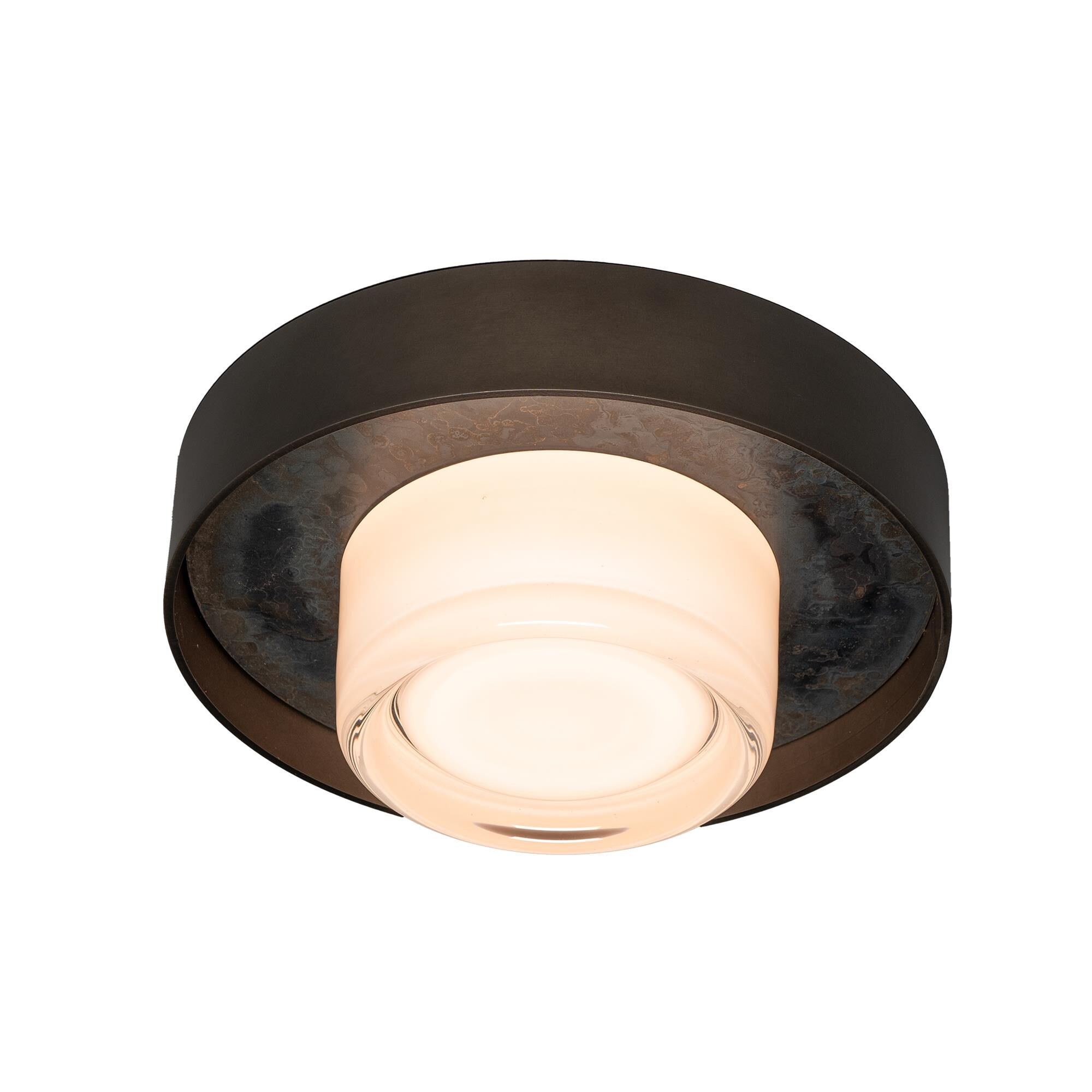 Shown in Dark Smoke finish and Clear glass and Clear Steel accent