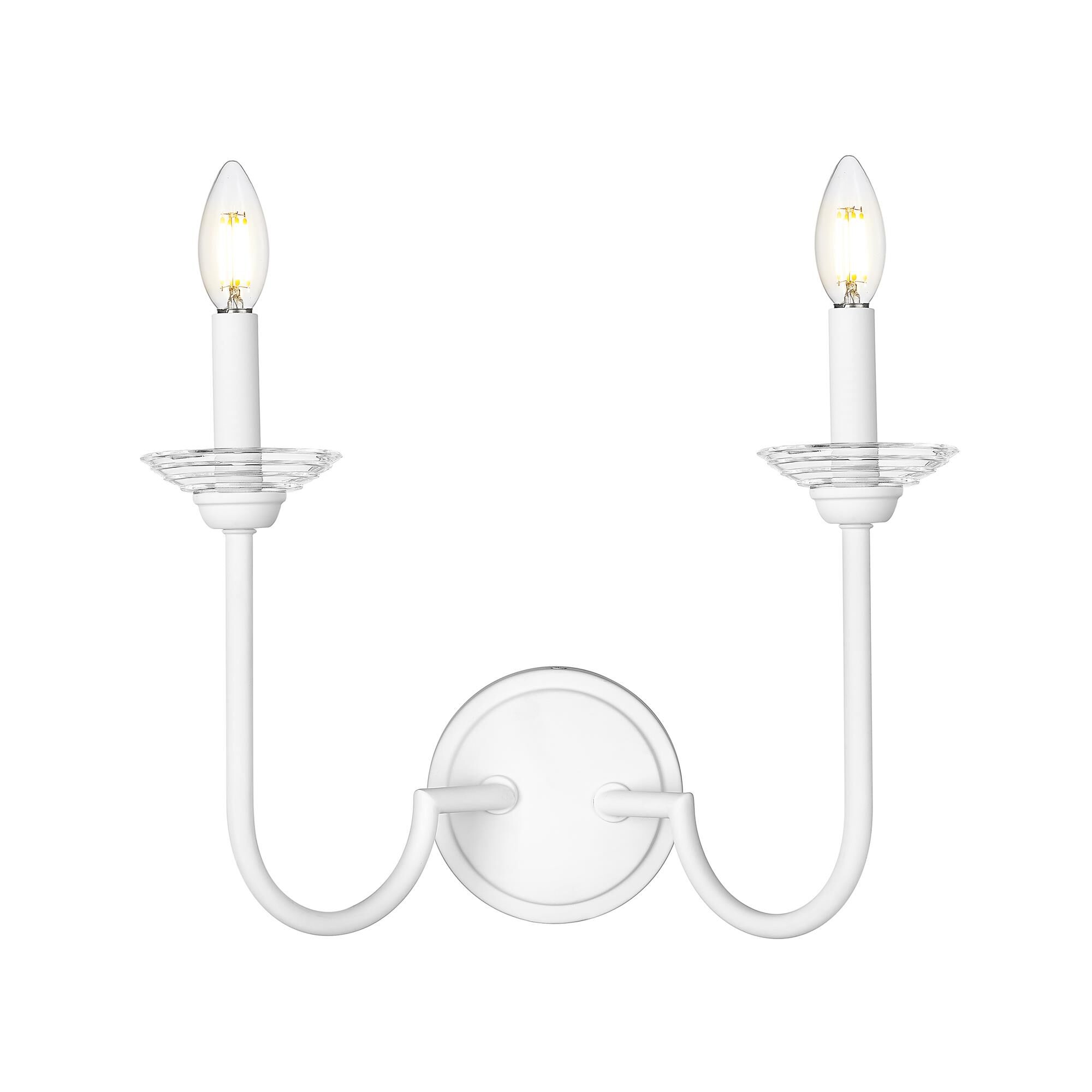 Shown in Textured White finish and Clear Ribbed glass and Clear Ribbed shade