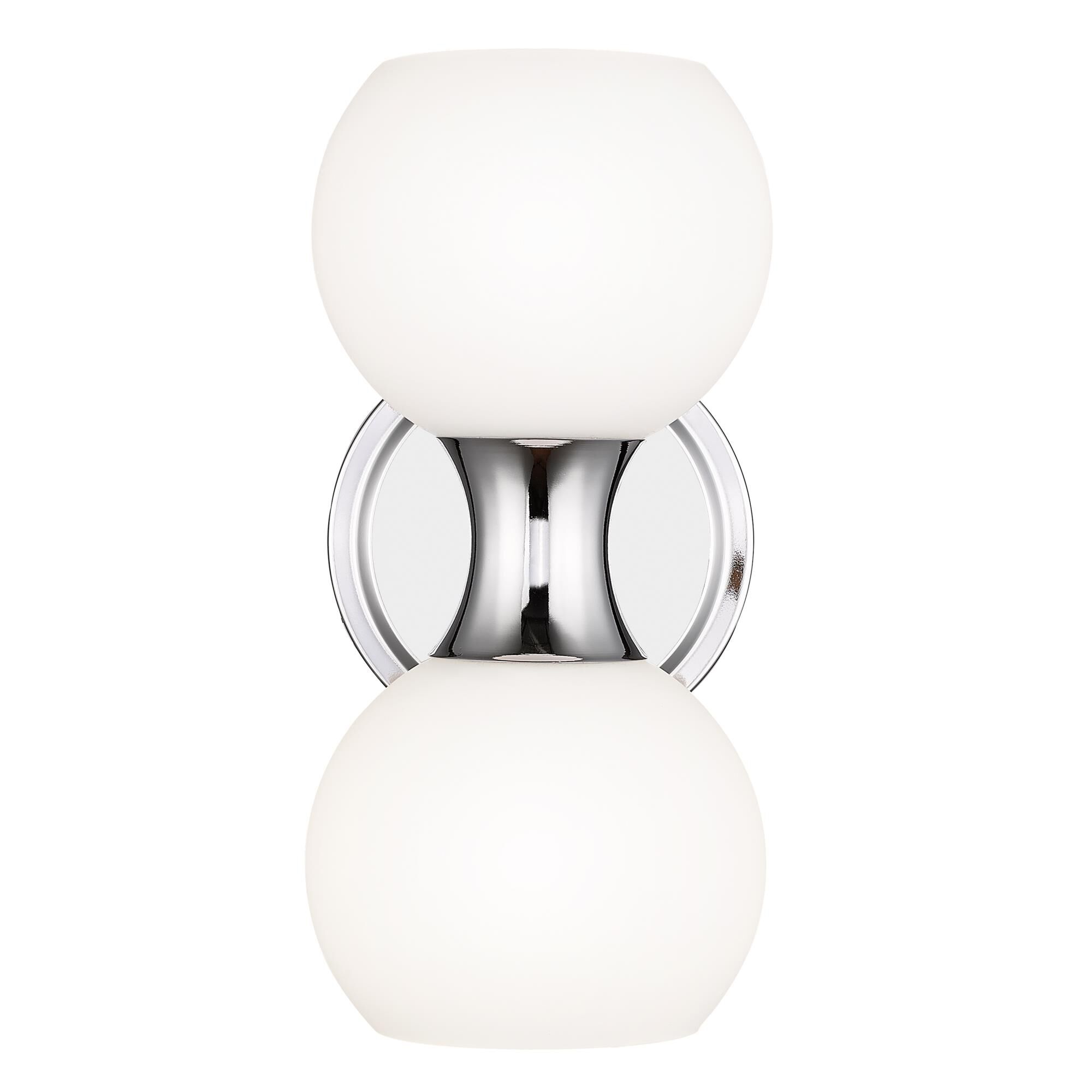 Shown in Brushed Nickel finish and Matte Opal glass