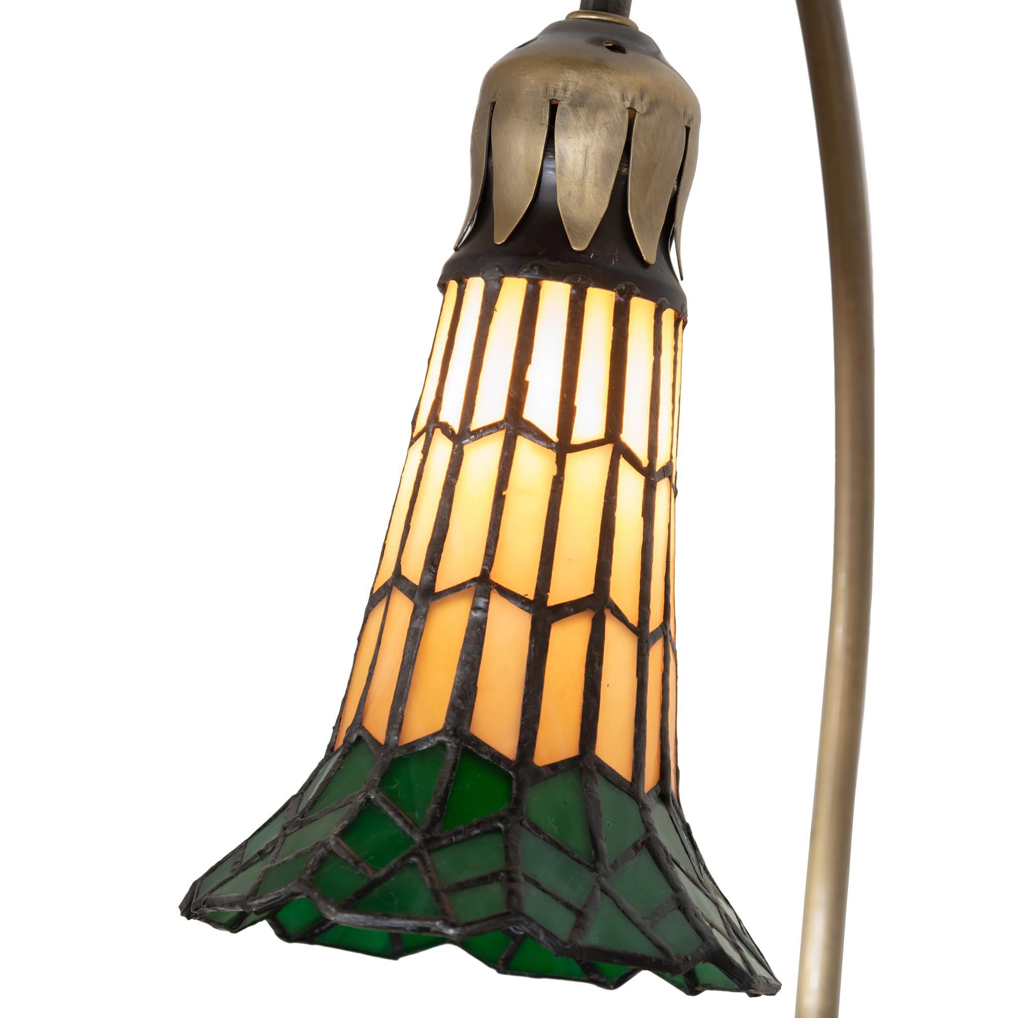 Shown in Antique Copper Finish finish and Amber /Acrylic;Green glass