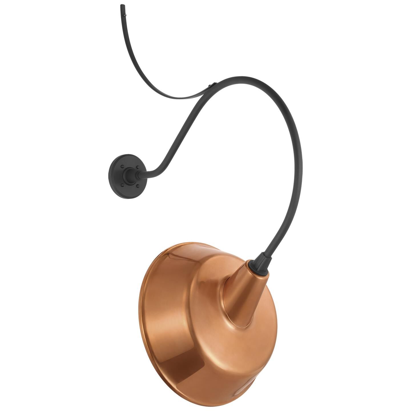 Shown in Matte Black finish and Copper shade