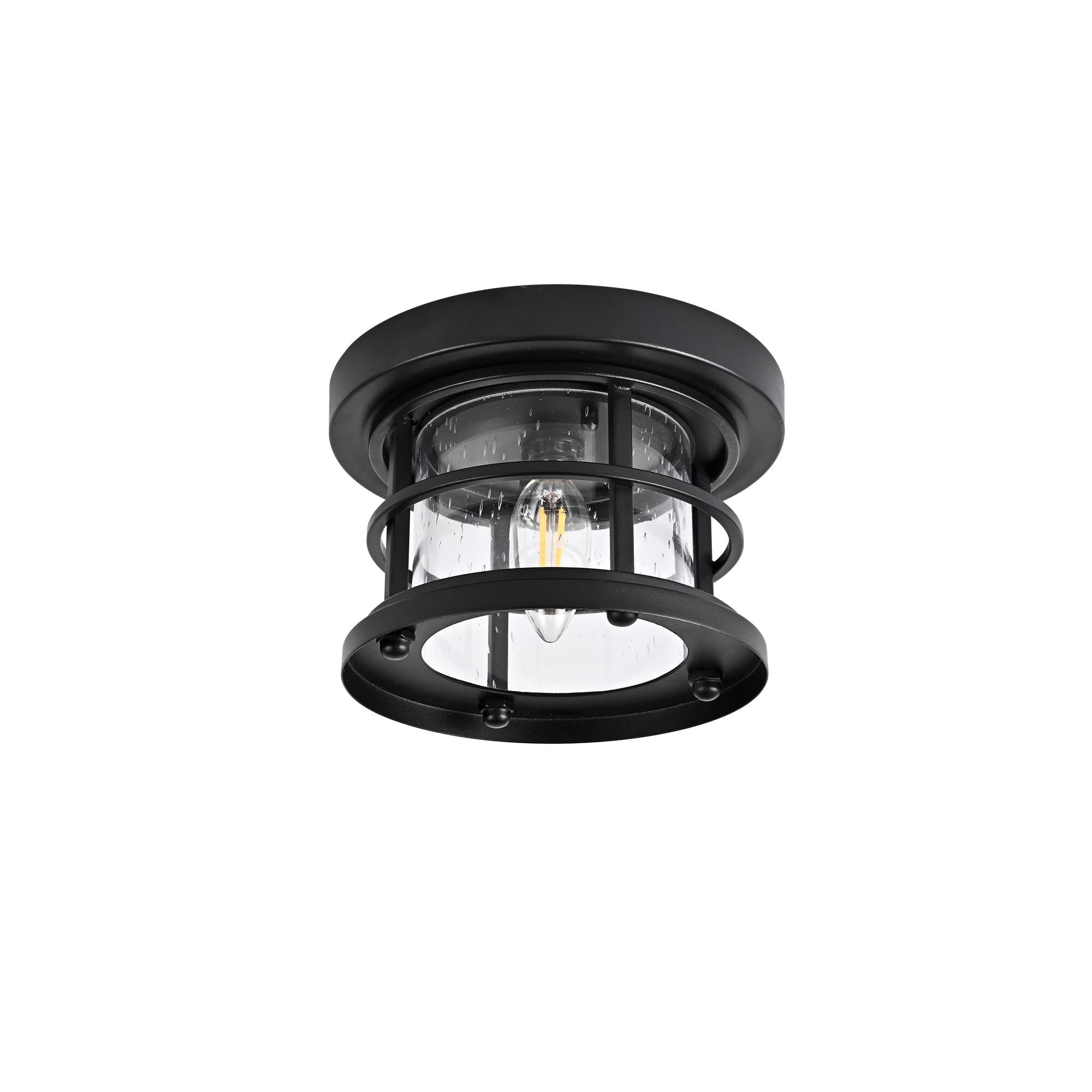 Shown in Black finish and Clear glass