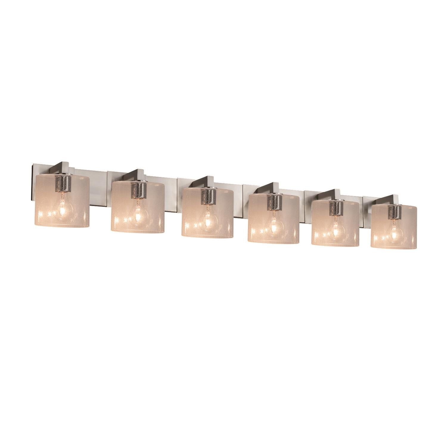 Fusion 55 Inch 6 Light Bath Vanity Light by Justice Design Group