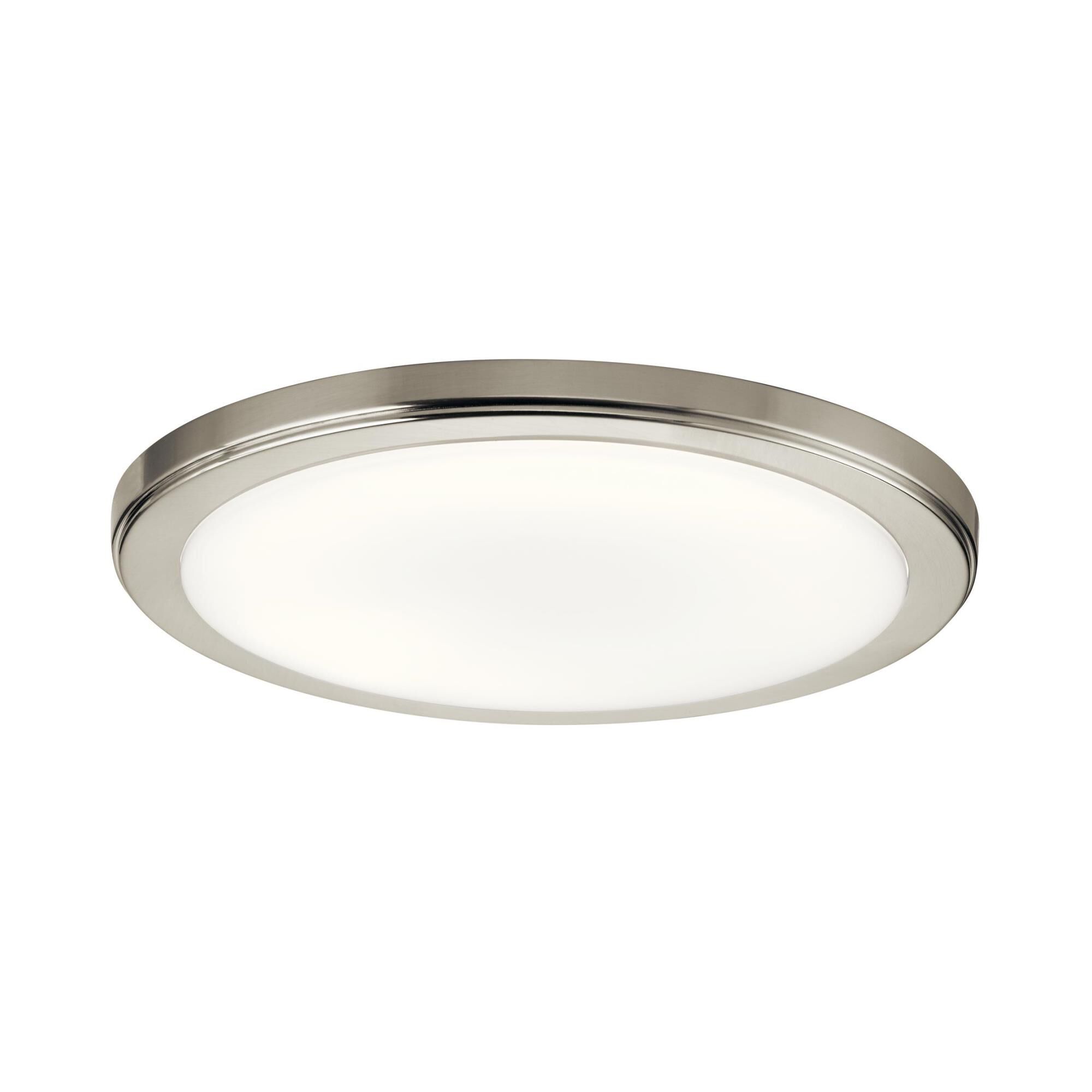 Shown in Brushed Nickel finish and White Acrylic shade