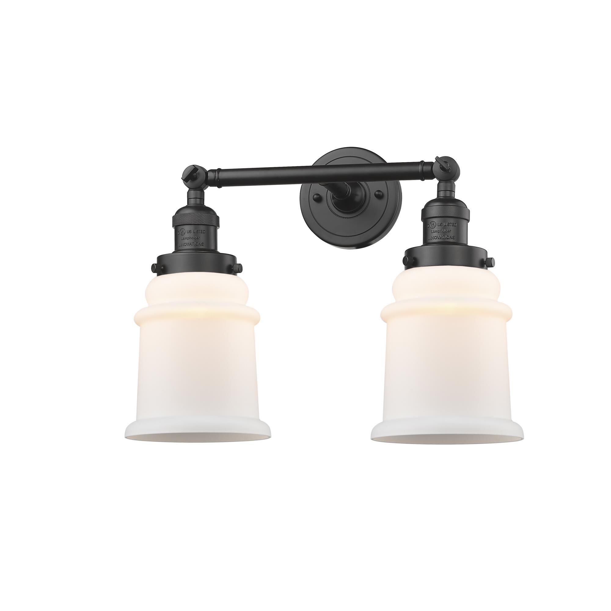 Shown in Oil Rubbed Bronze finish and Matte White - Bell glass
