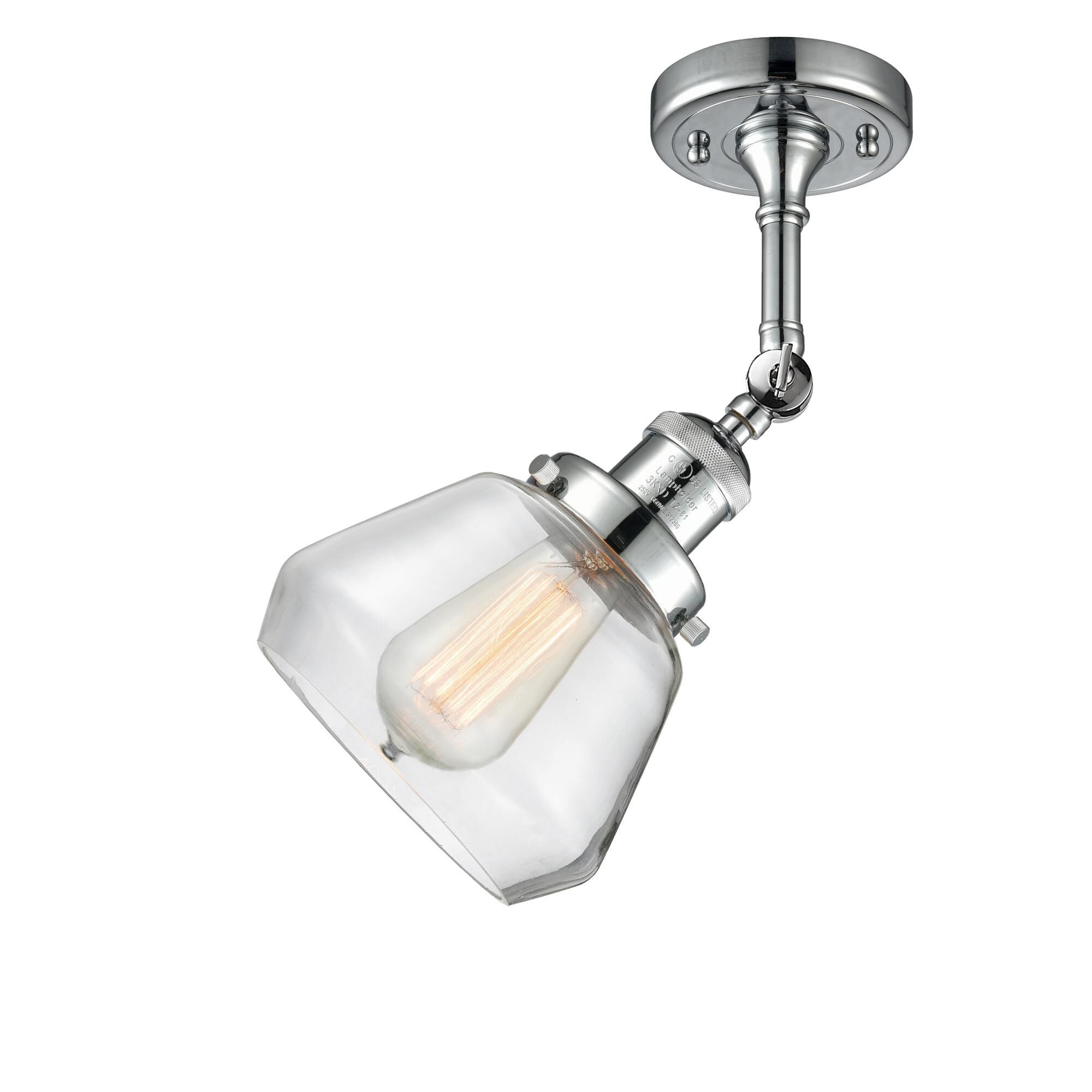 Shown in Polished Chrome finish and Clear glass and None accent
