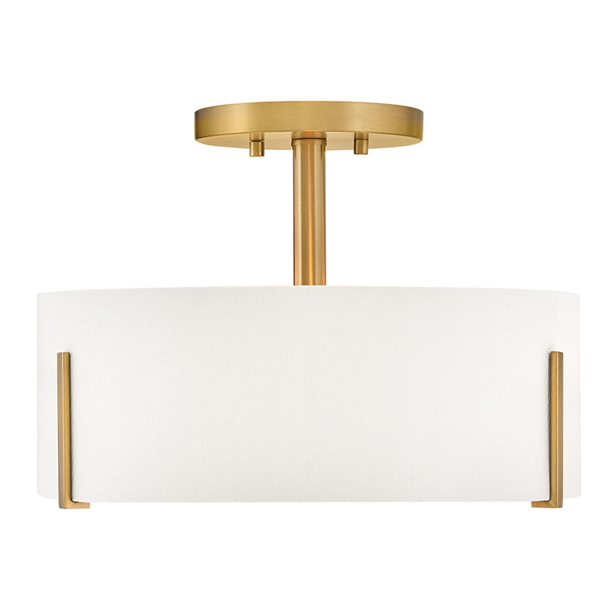 Halle 14 Inch 3 Light Semi Flush Mount,