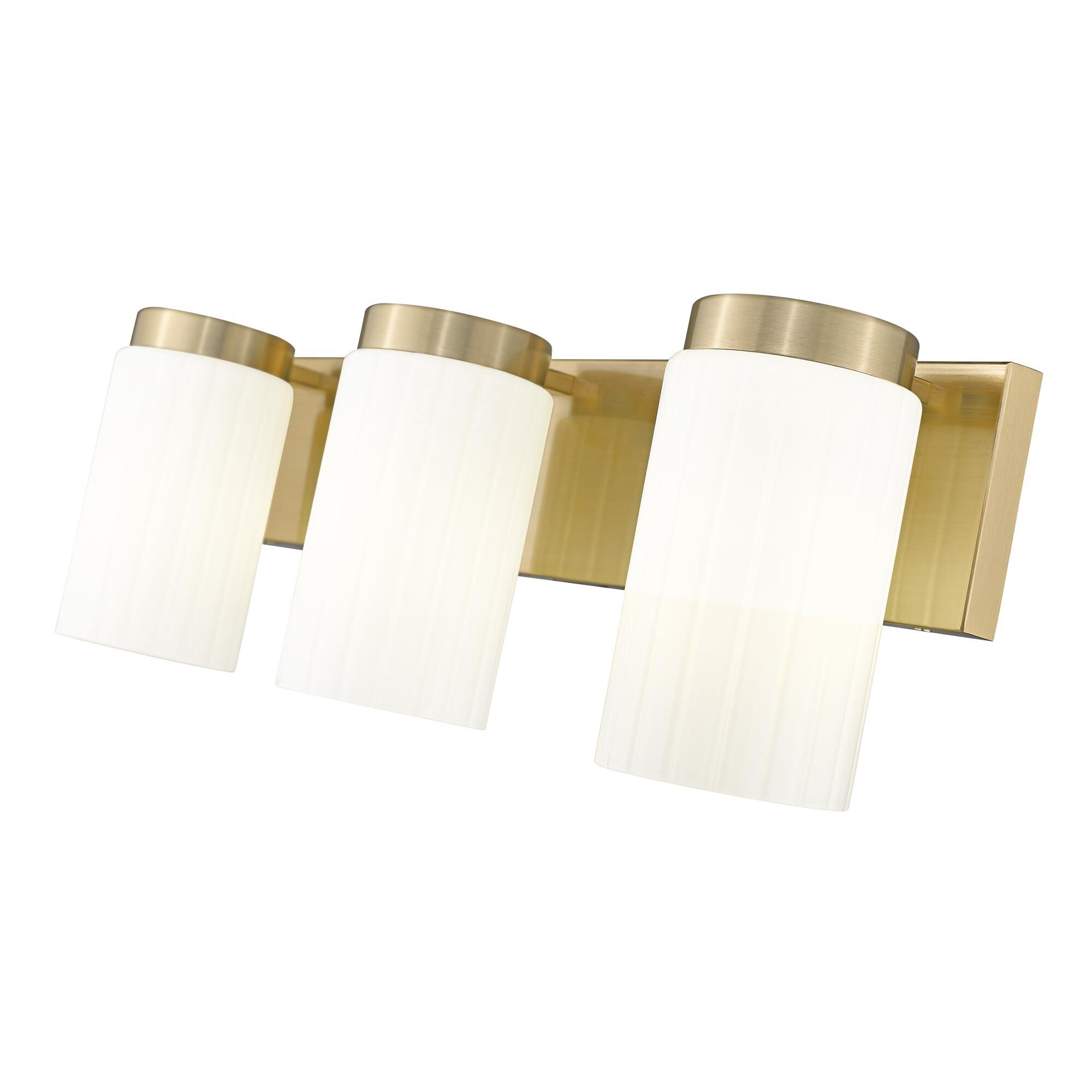 Shown in Luxe Gold finish and Matte Opal glass and Matte Opal shade