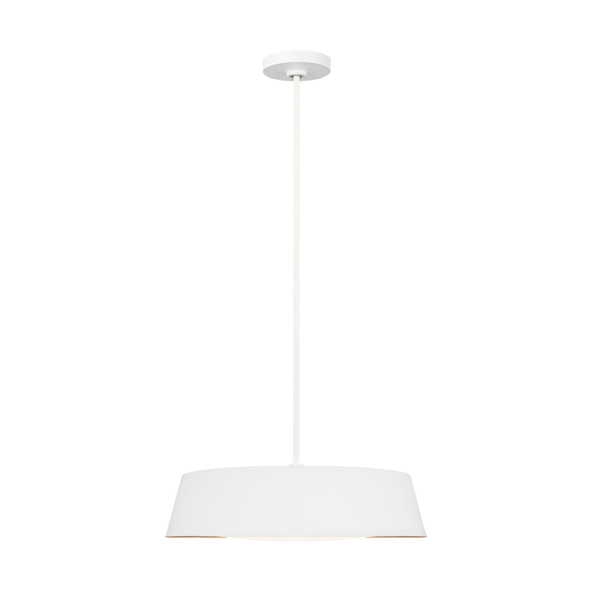 Shown in Matte White finish and Silk Screen White Inside -  Clear Outside glass