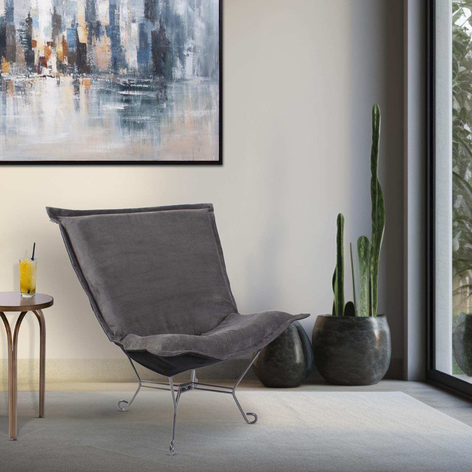 The Pana Puff Accent Chair Cover by Howard Elliott Collection