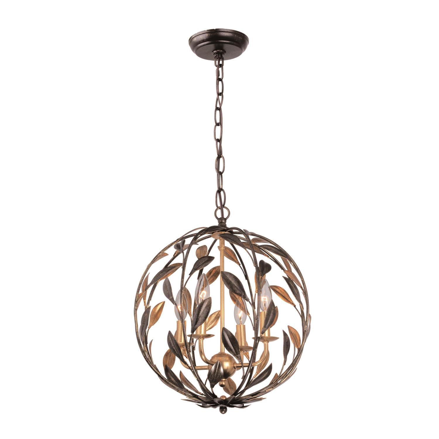 Broche 16 Inch 4 Light Mini Chandelier by Crystorama