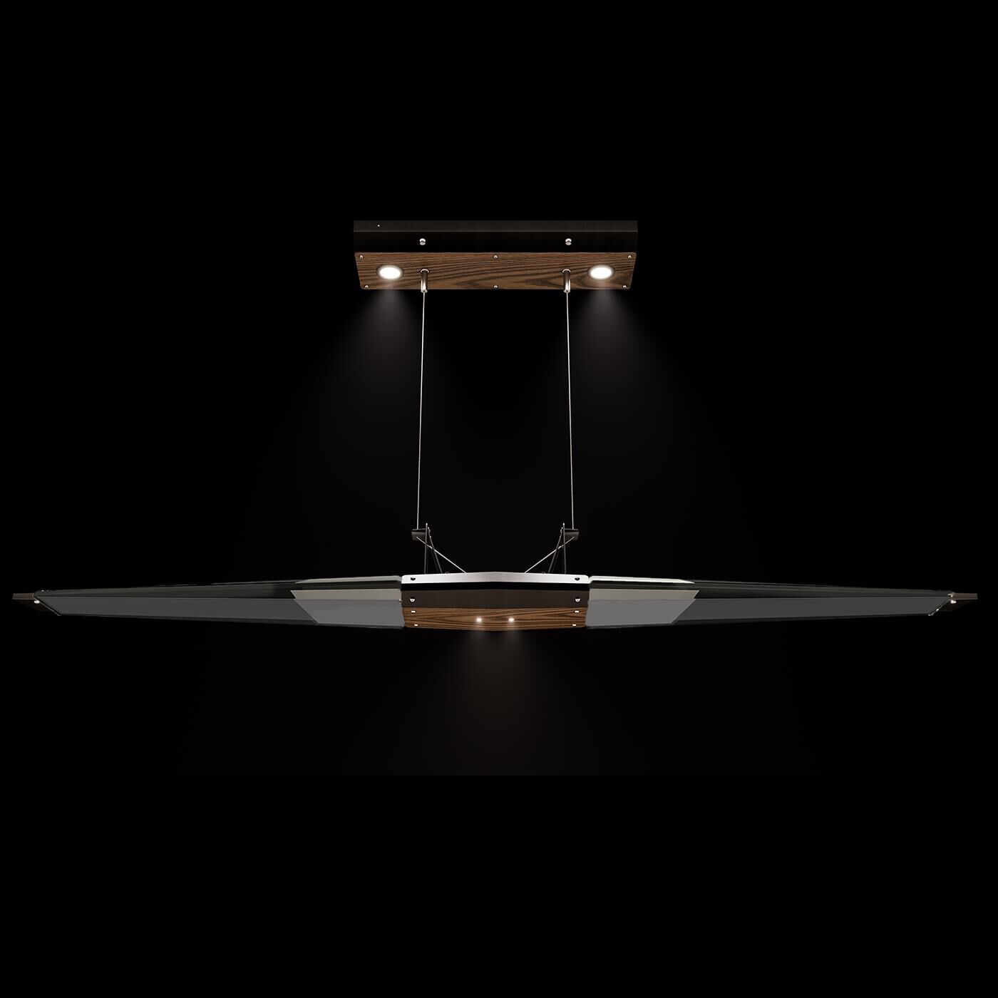 Shown in Black finish and True crystal and False glass