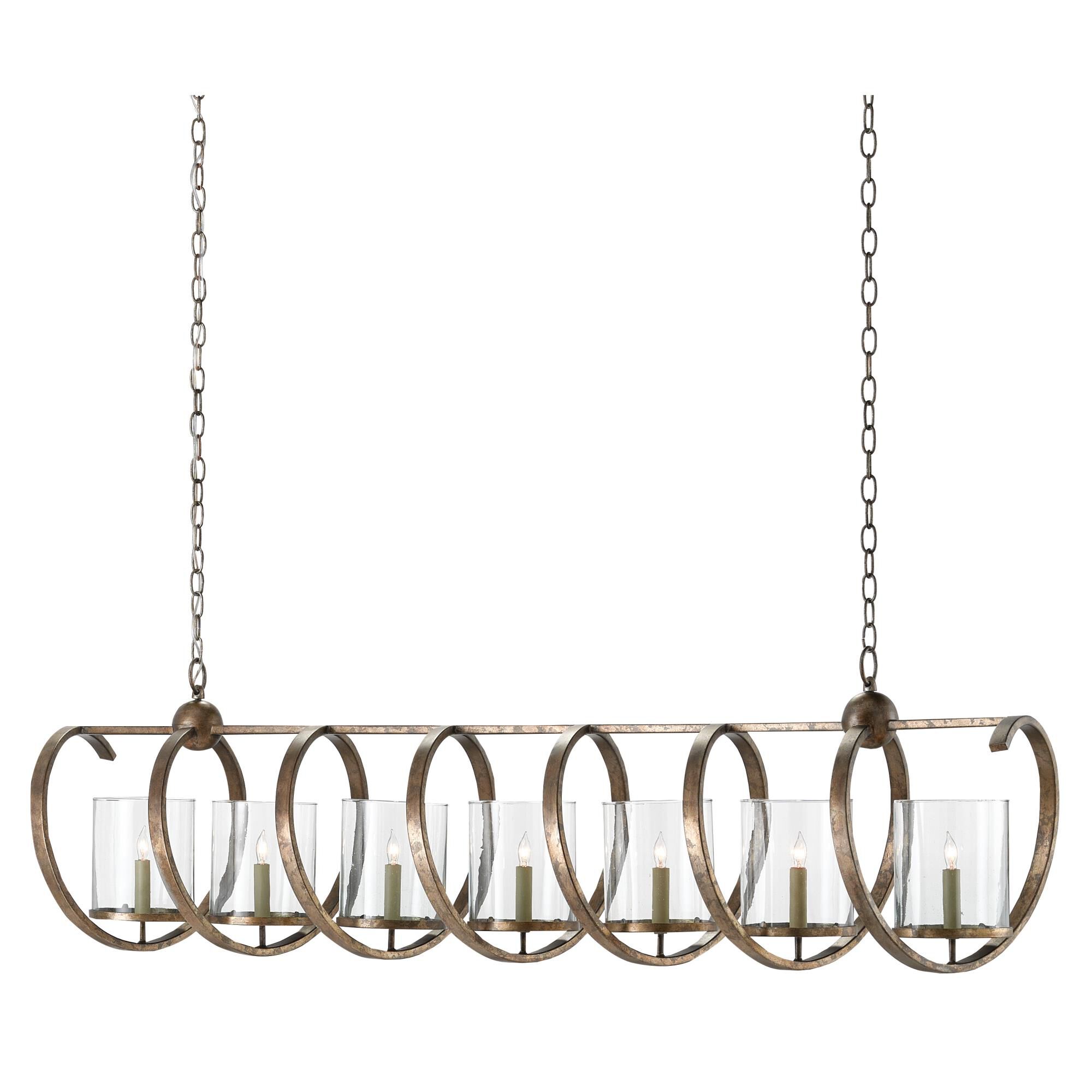 Maximus 64 Inch 7 Light Linear Suspension Light by Currey and Company
