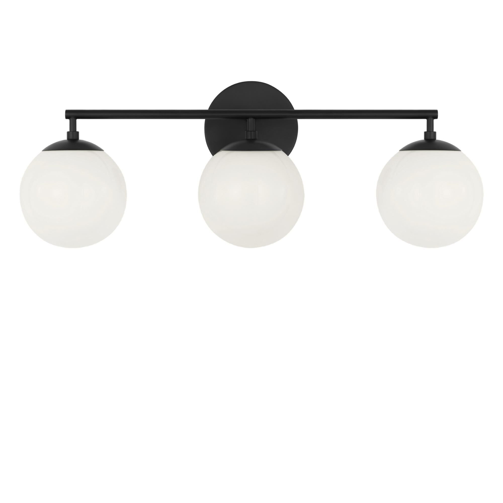 Shown in Midnight Black finish and Clear White glass