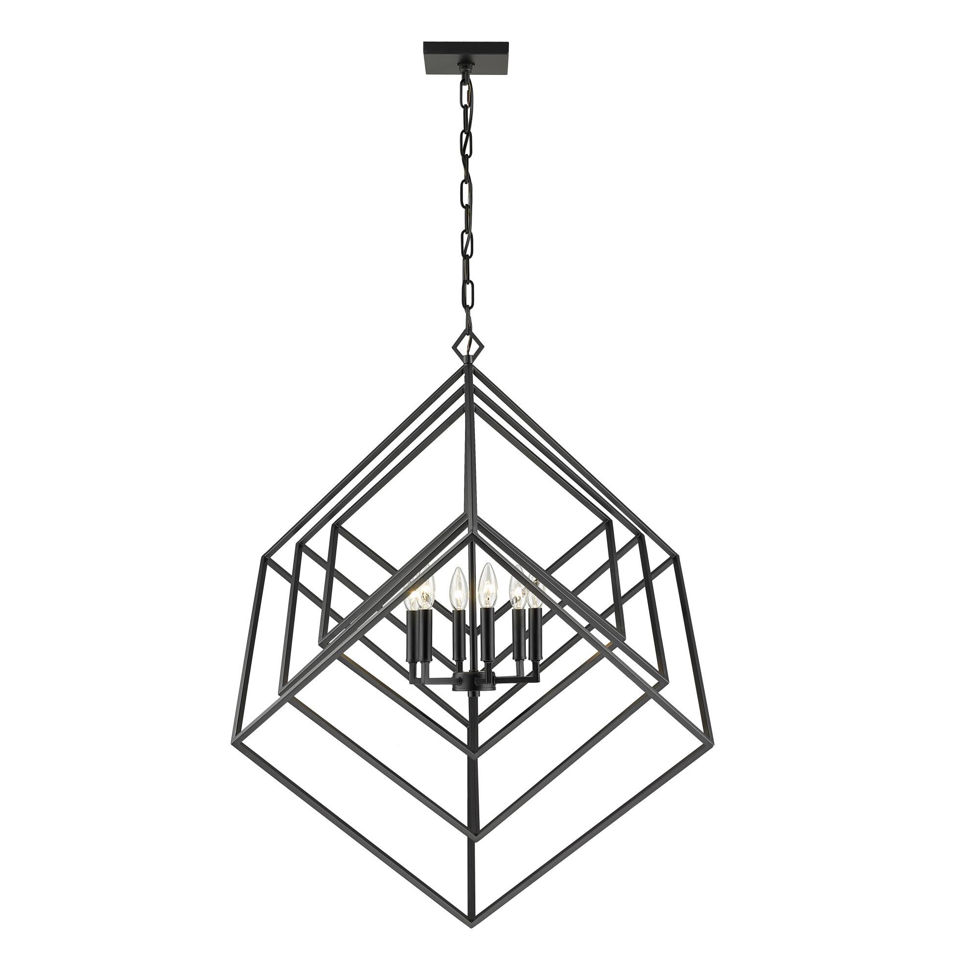Euclid 35 Inch 6 Light Chandelier by Z-Lite