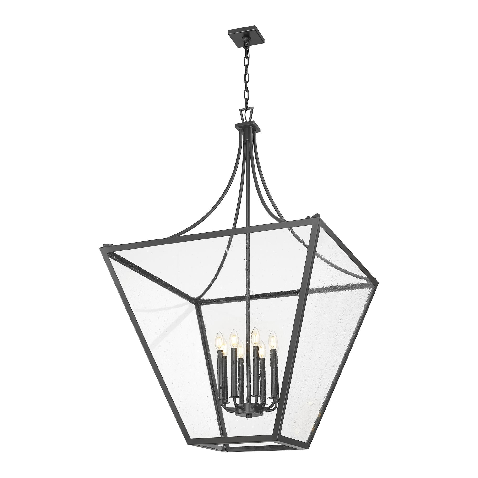 Shown in Iron Ore finish and Clear Seedy glass
