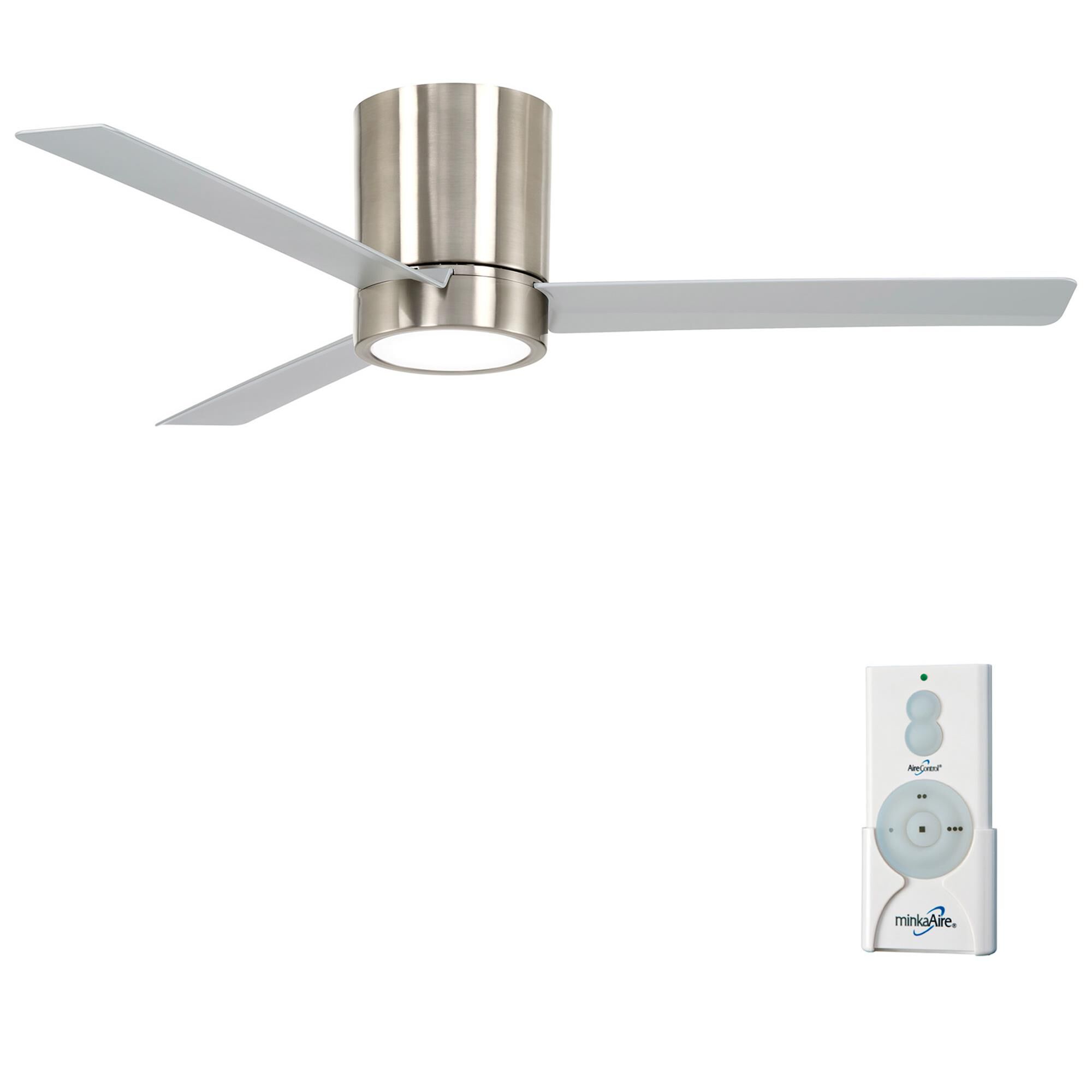 Roto 52 Inch Flush Mount Fan with Light Kit,