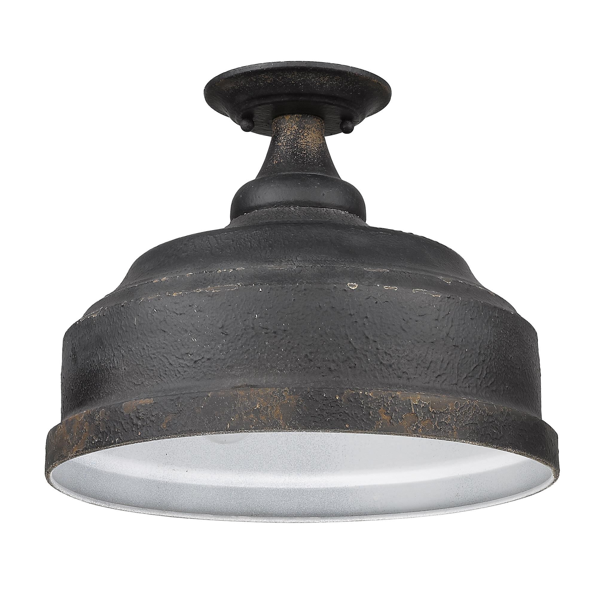 Keating 11 Inch Semi Flush Mount by Golden Lighting