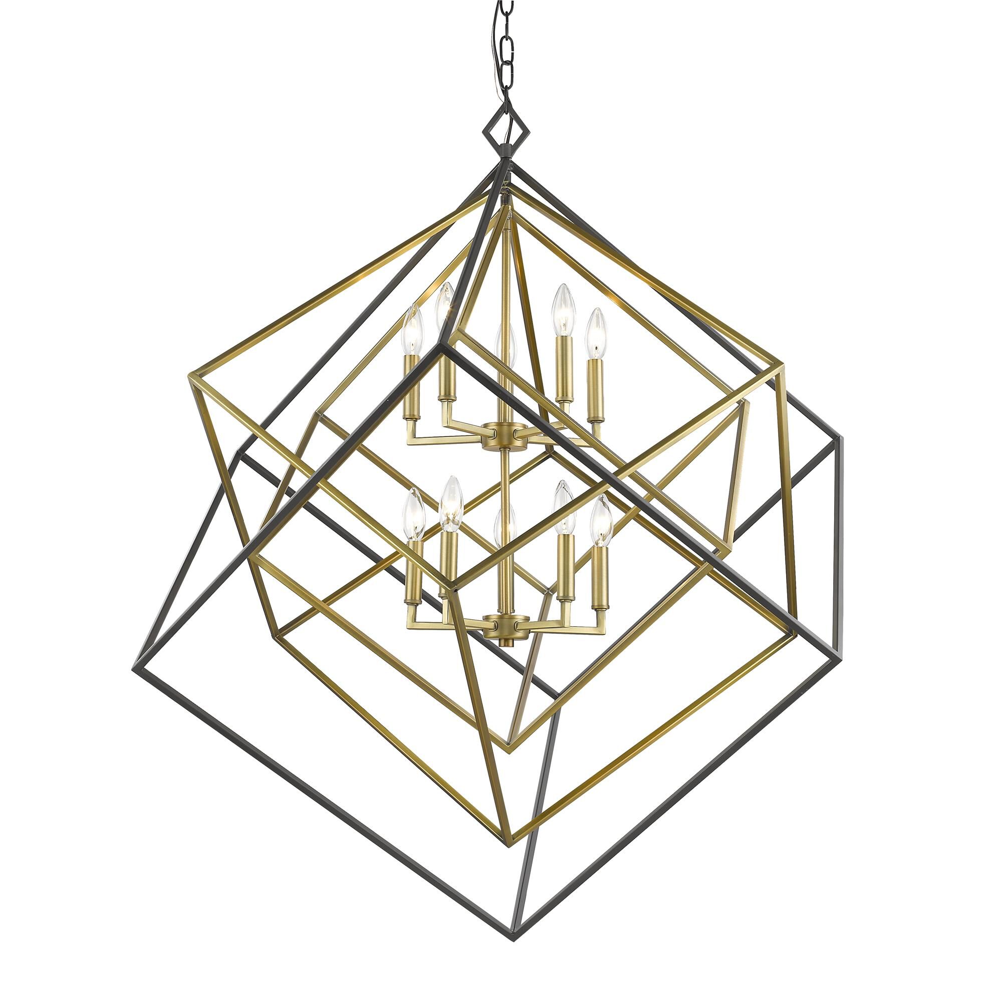 Shown in Olde Brass + Bronze finish and --- glass and --- shade