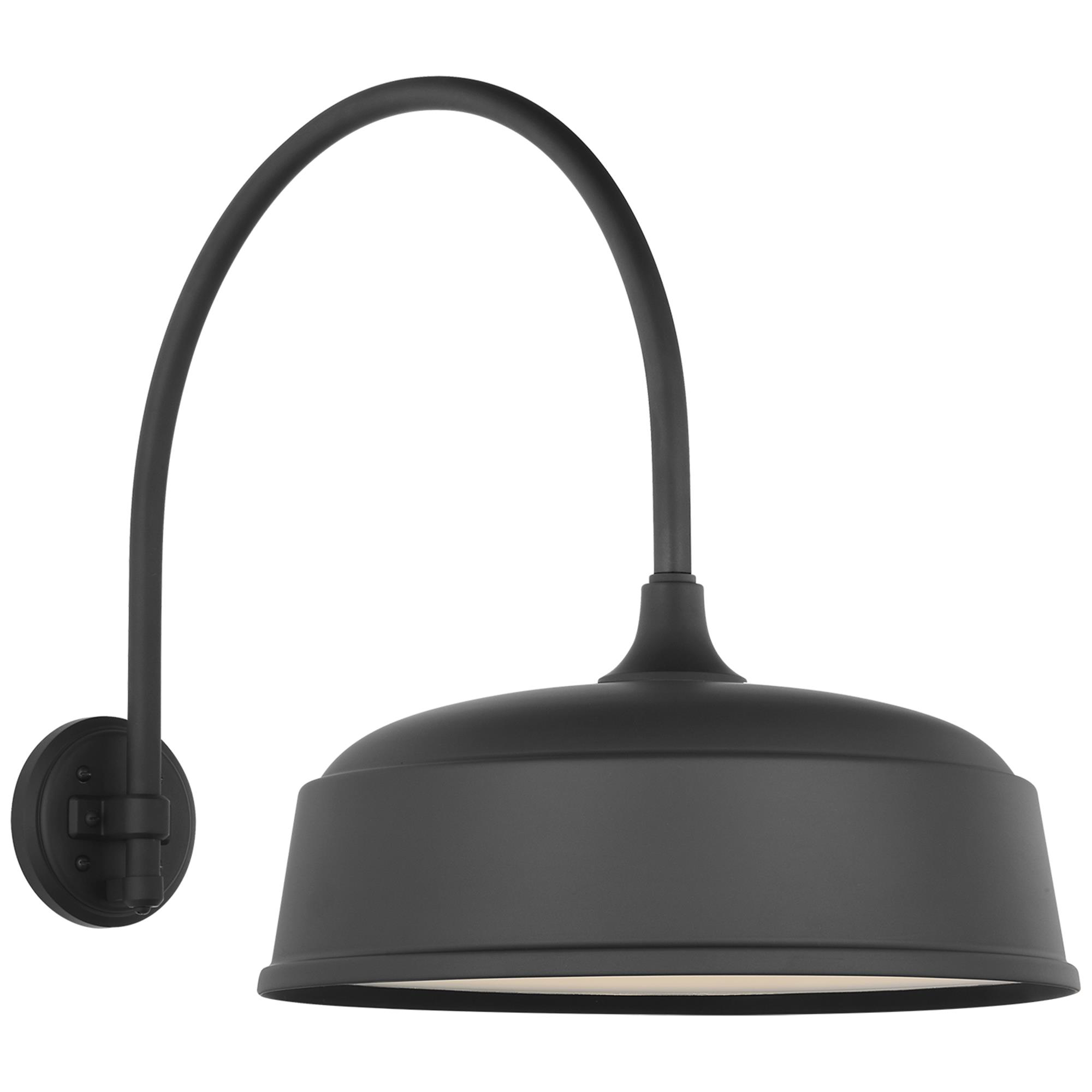 Shown in Matte Black finish and Black shade
