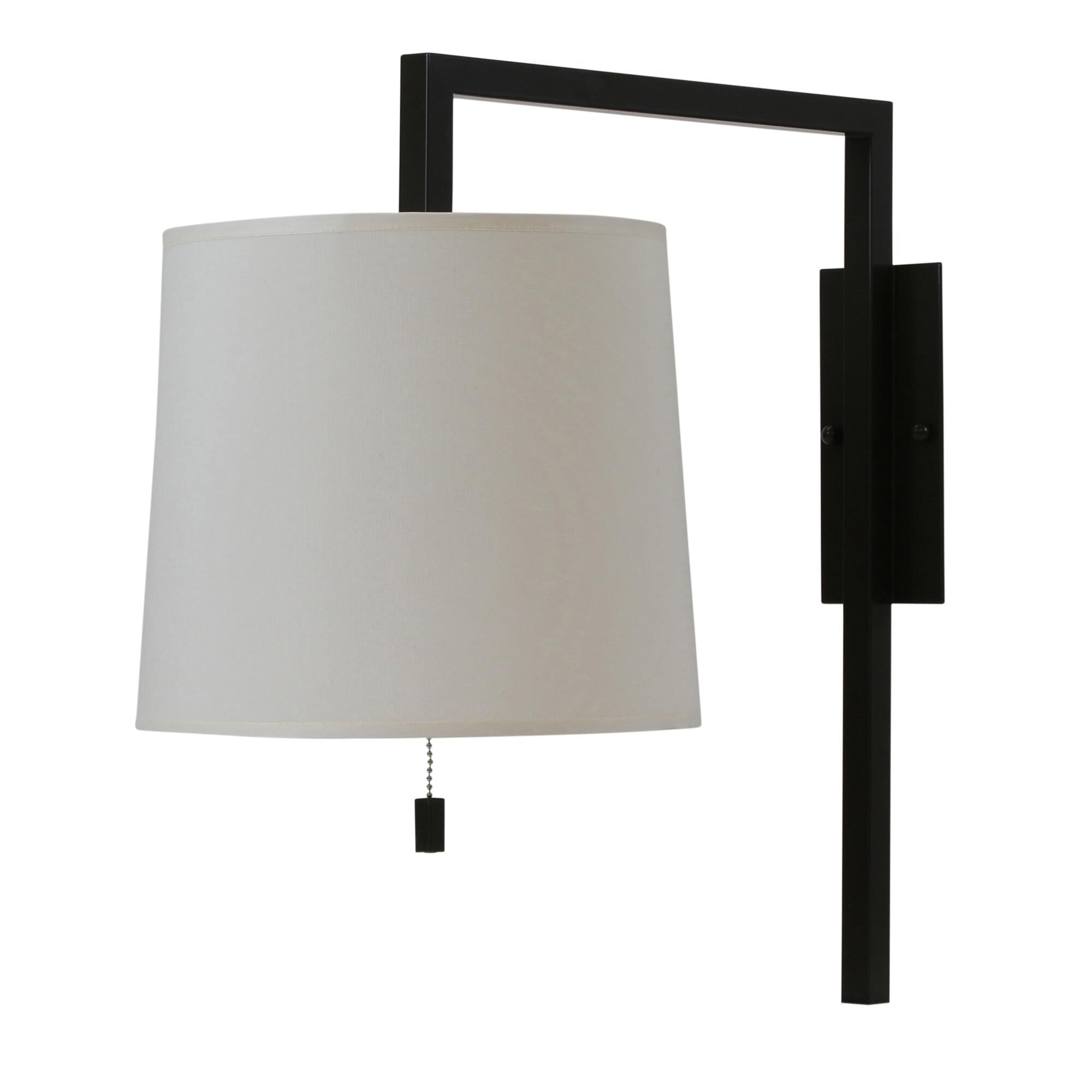 Shown in Architectural Bronze finish and Fine Linen Hardback shade