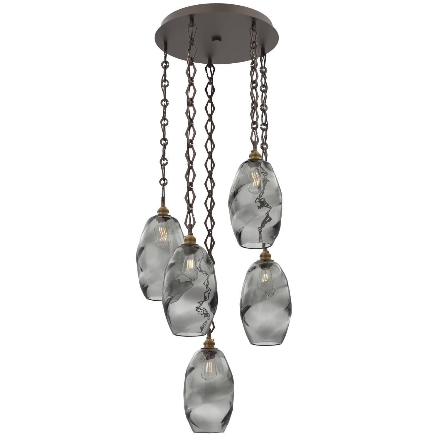 Levi Wilson Ellisse 21 Inch Multi Light Pendant by Hammerton Studio
