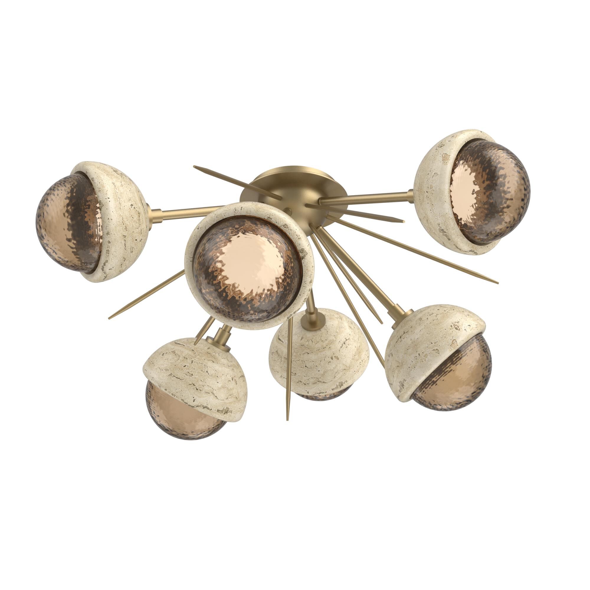 Levi Wilson Cabochon 28 Inch Semi Flush Mount by Hammerton Studio
