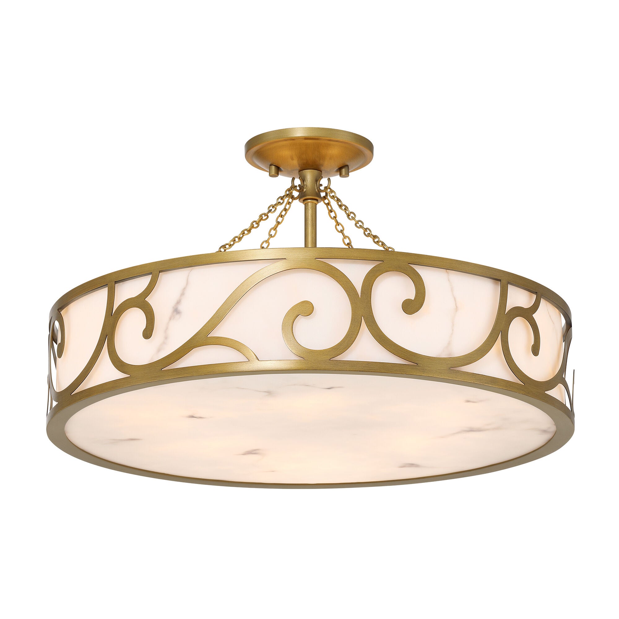 Halstead 20 Inch Semi Flush Mount,