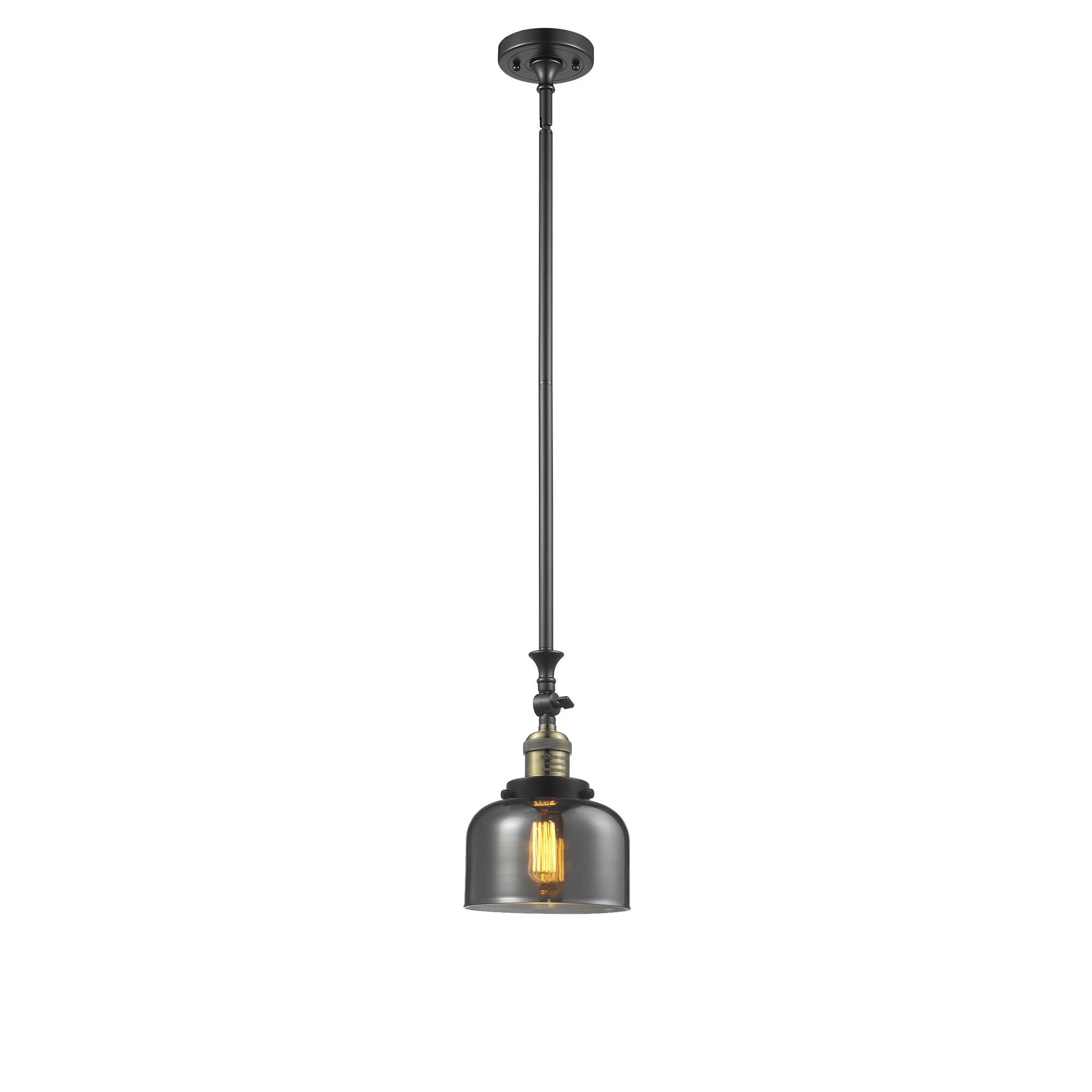 Shown in Black Antique Brass finish and Plated Smoked glass