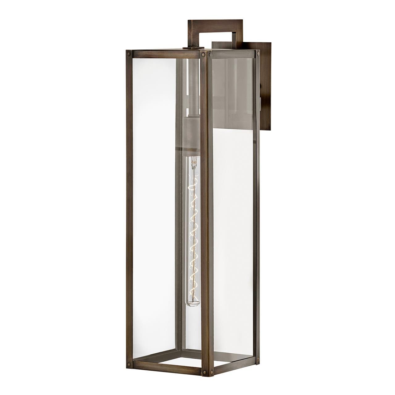 Shown in Burnished Bronze finish and Clear glass