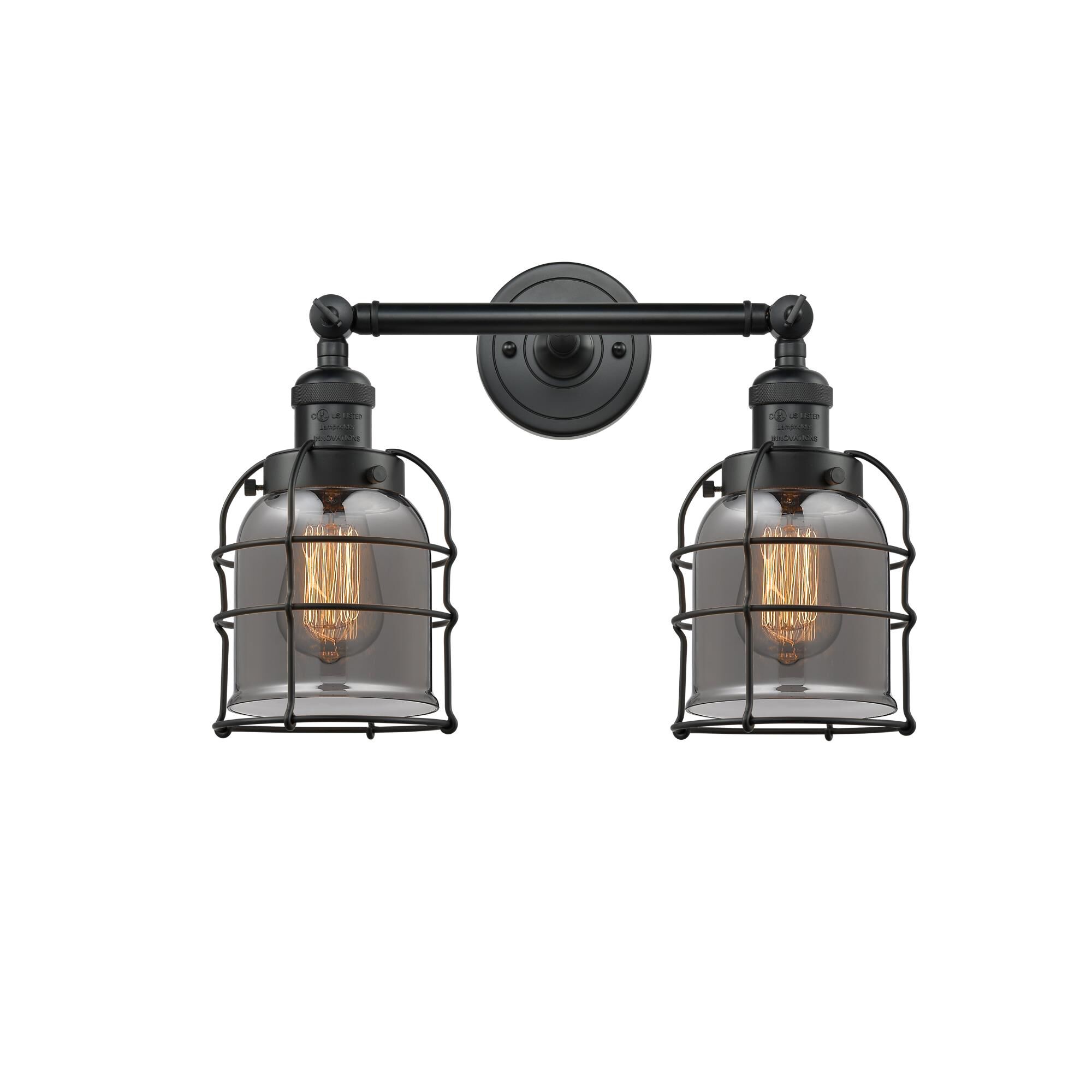 Bruno Marashlian Small Bell Cage 16 Inch 2 Light Bath Vanity Light by Innovations Lighting
