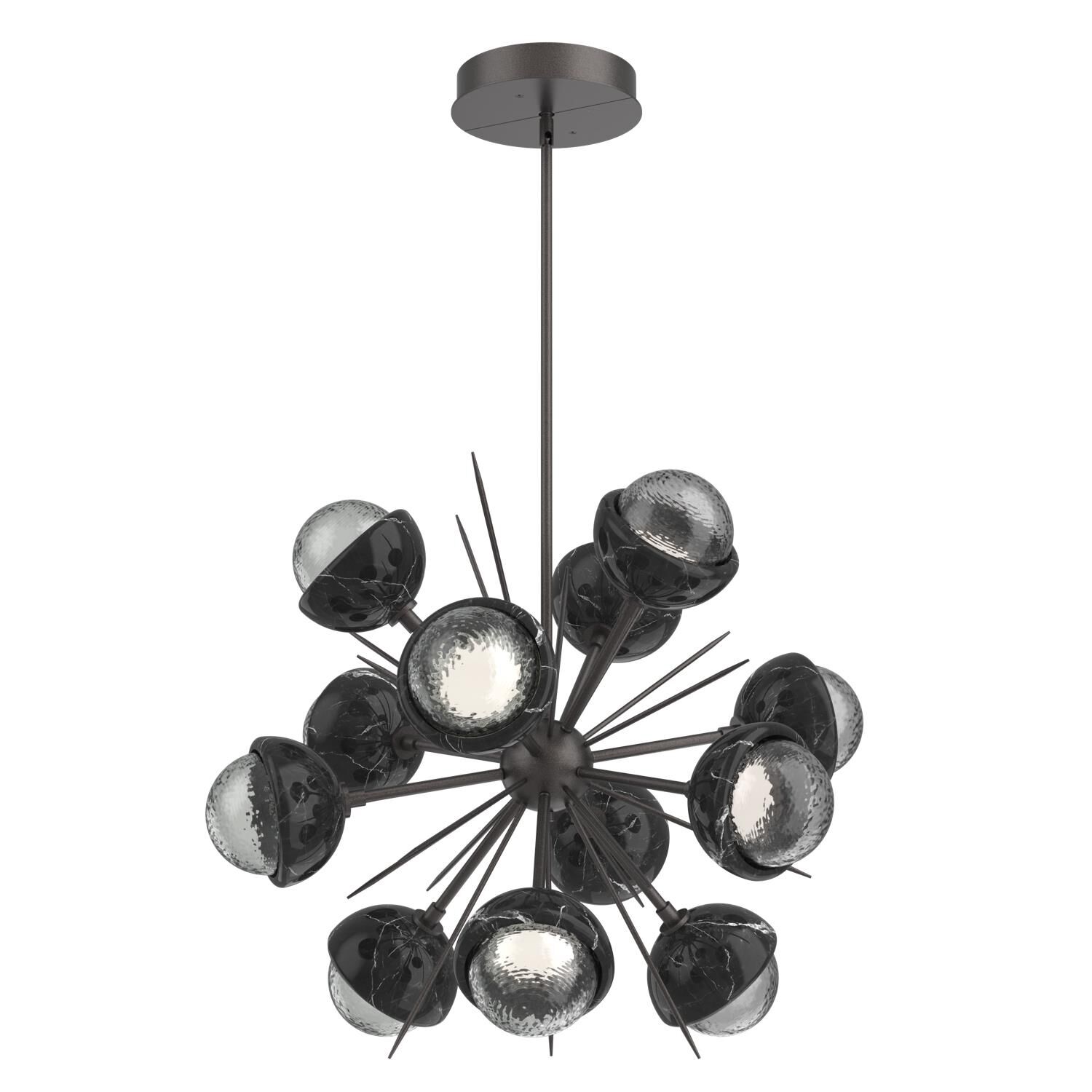 Shown in Graphite finish and Smoke glass and Black Marble accent