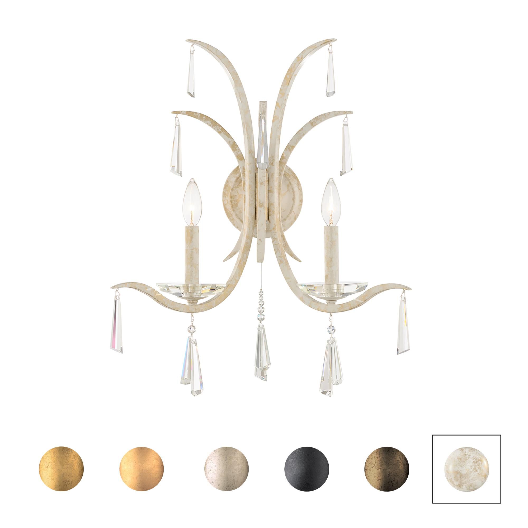 Shown in Ferro Black finish and Clear Radiance crystal