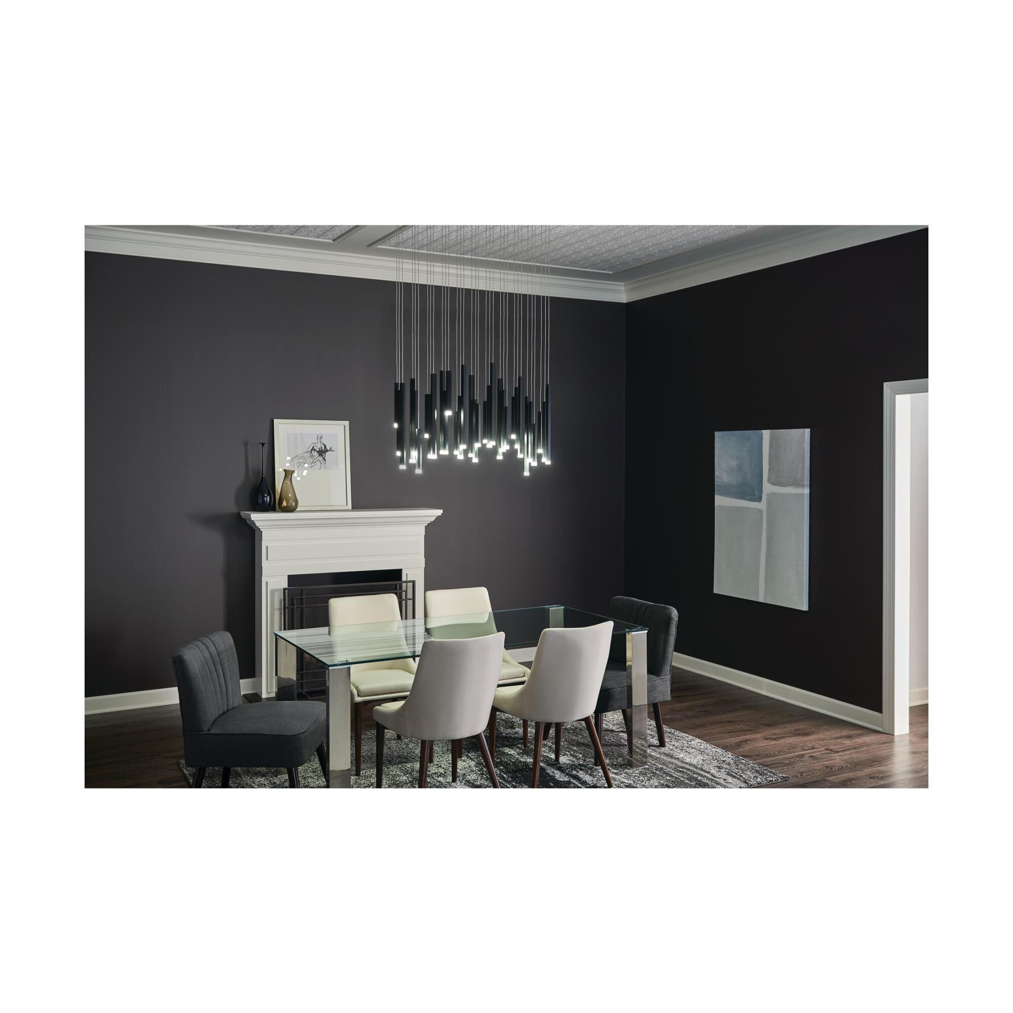 Soho 5 Inch 33 Light LED Linear Suspension Light by Elan Lighting