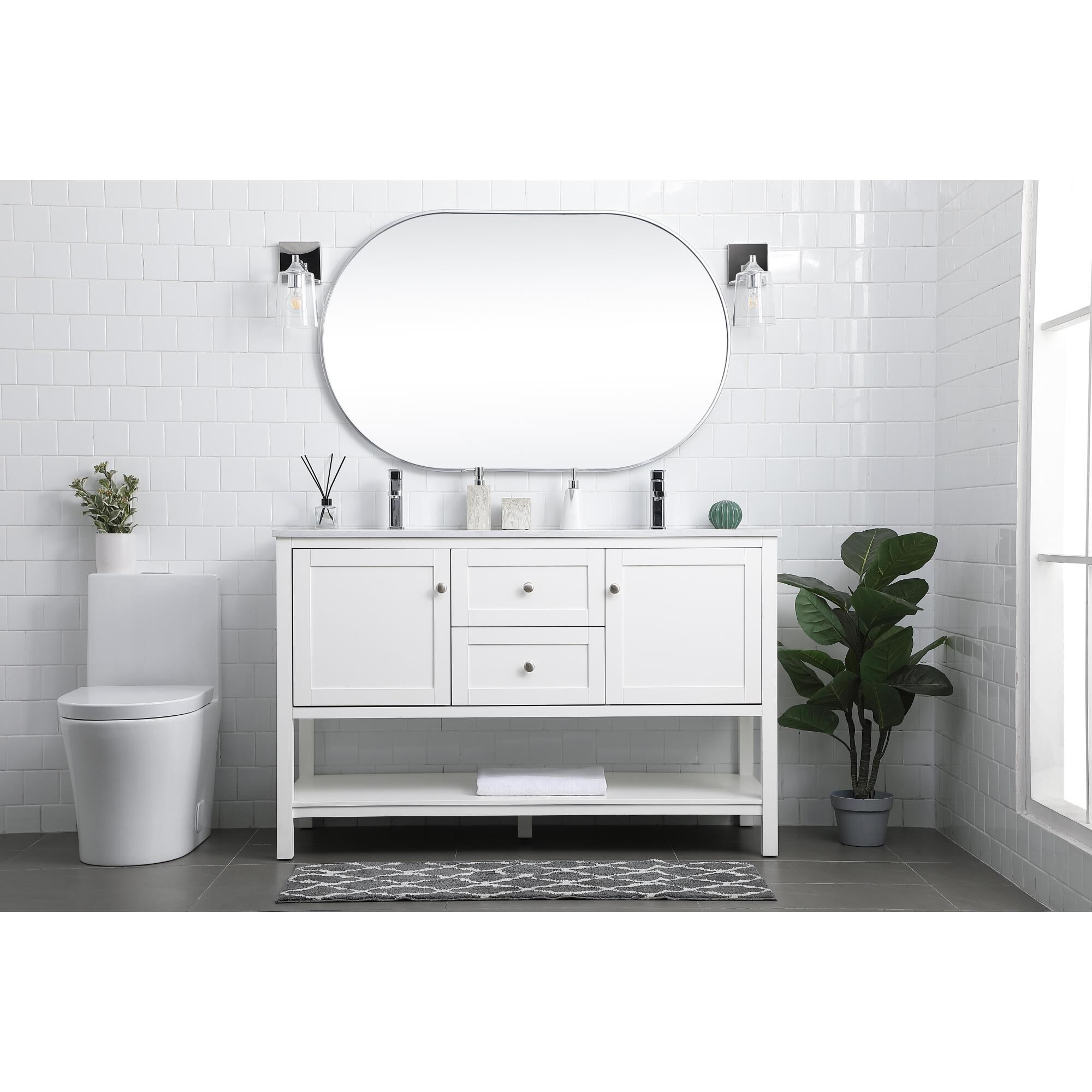 Heath 54 Inch Bath Vanity by Elegant Decor