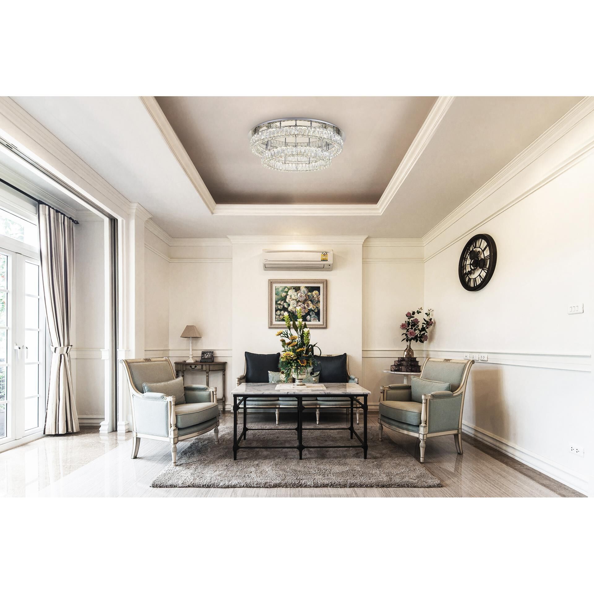 Monroe Semi Flush Mount by Elegant Lighting