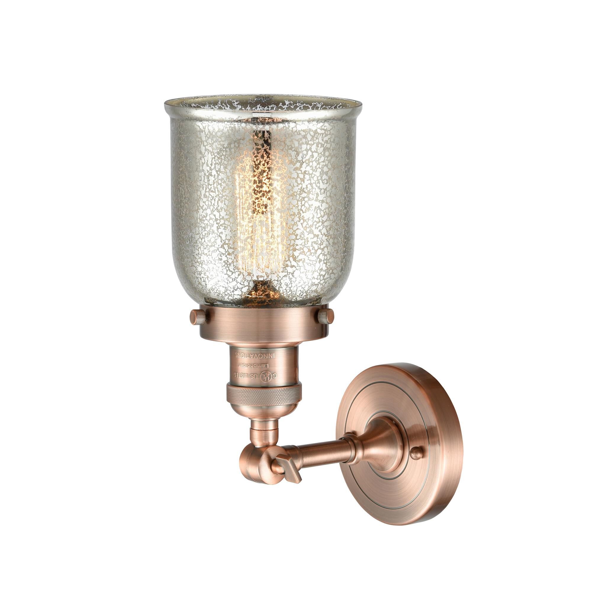 Shown in Antique Copper finish and Silver Mercury glass