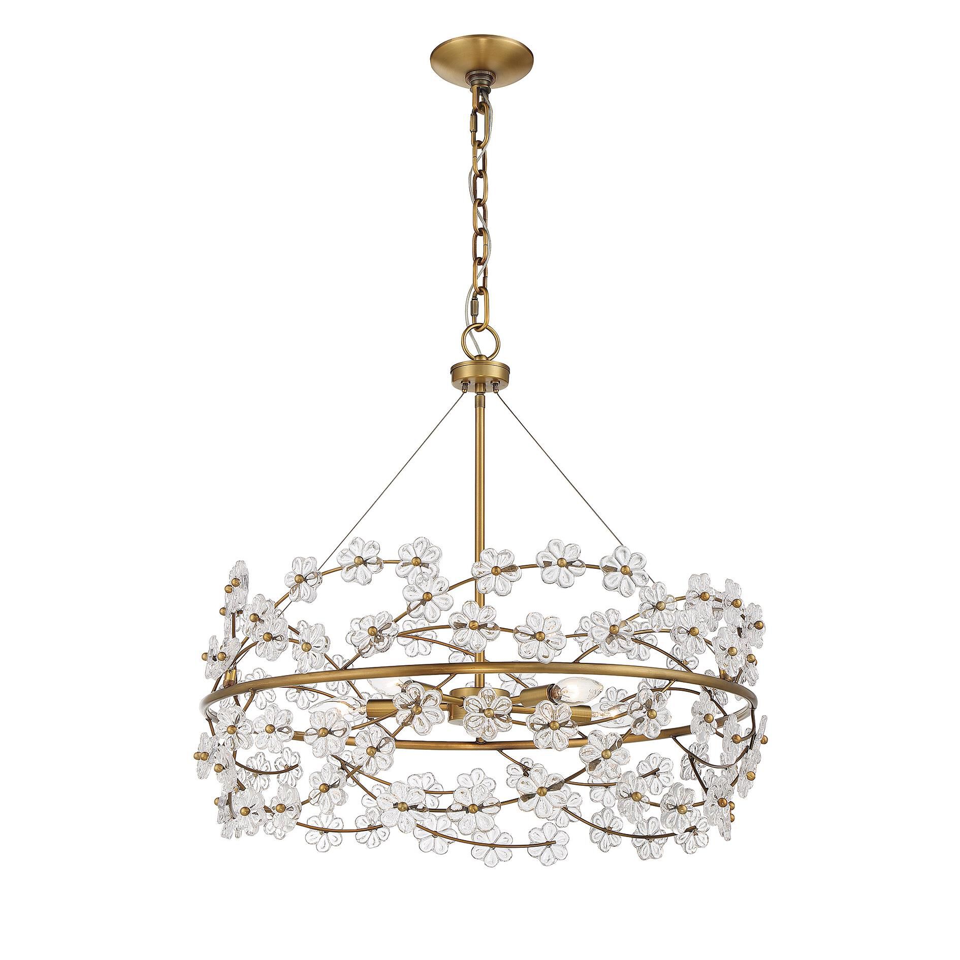 Camille 24 Inch 5 Light Chandelier by Savoy House