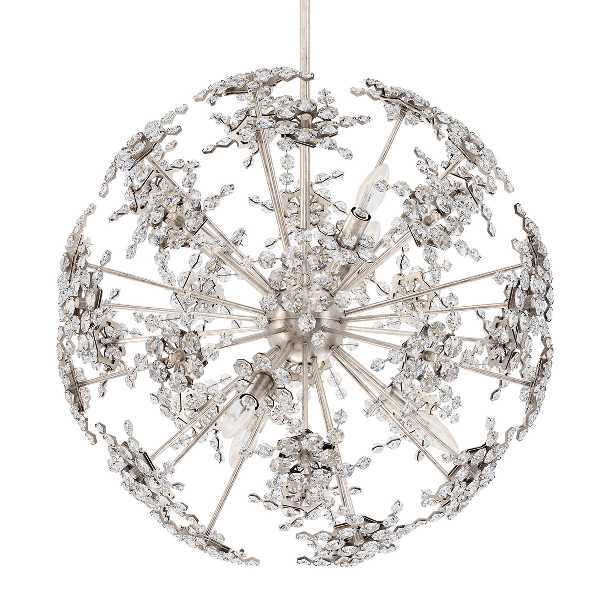 Shown in Antique Silver finish and Clear Radiance crystal