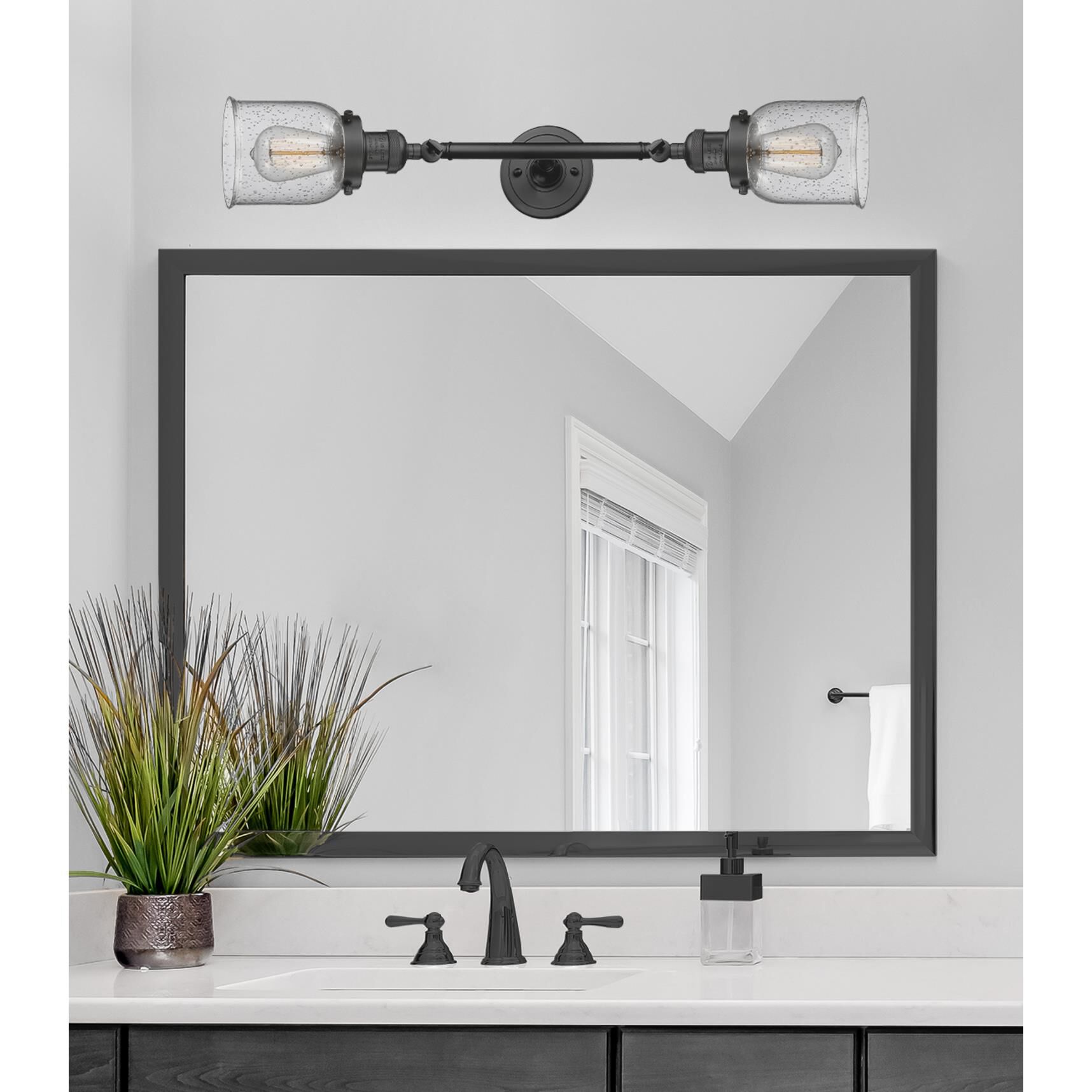 Bruno Marashlian Small Bell 16 Inch 2 Light Bath Vanity Light by Innovations Lighting