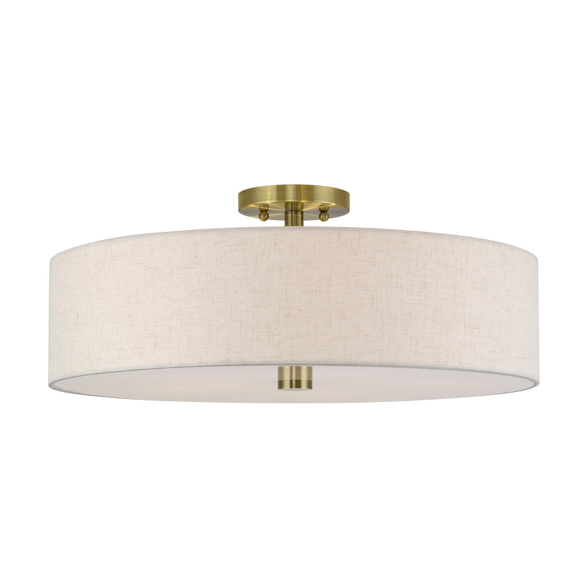 Monroe 22 Inch Semi Flush Mount by Livex Lighting