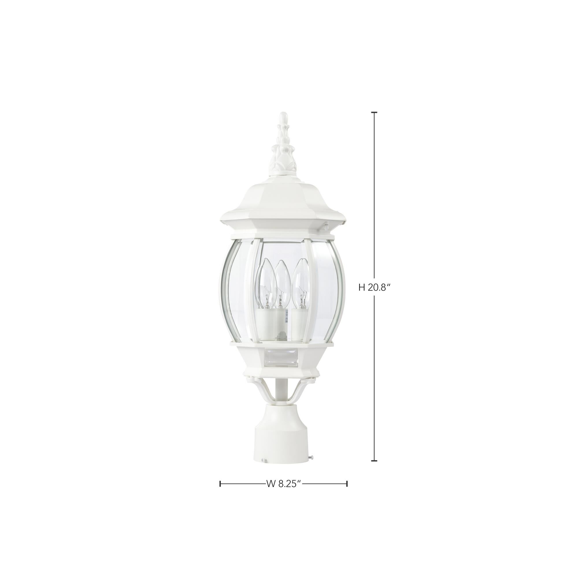 Shown in White finish and Clear Beveled Panels glass