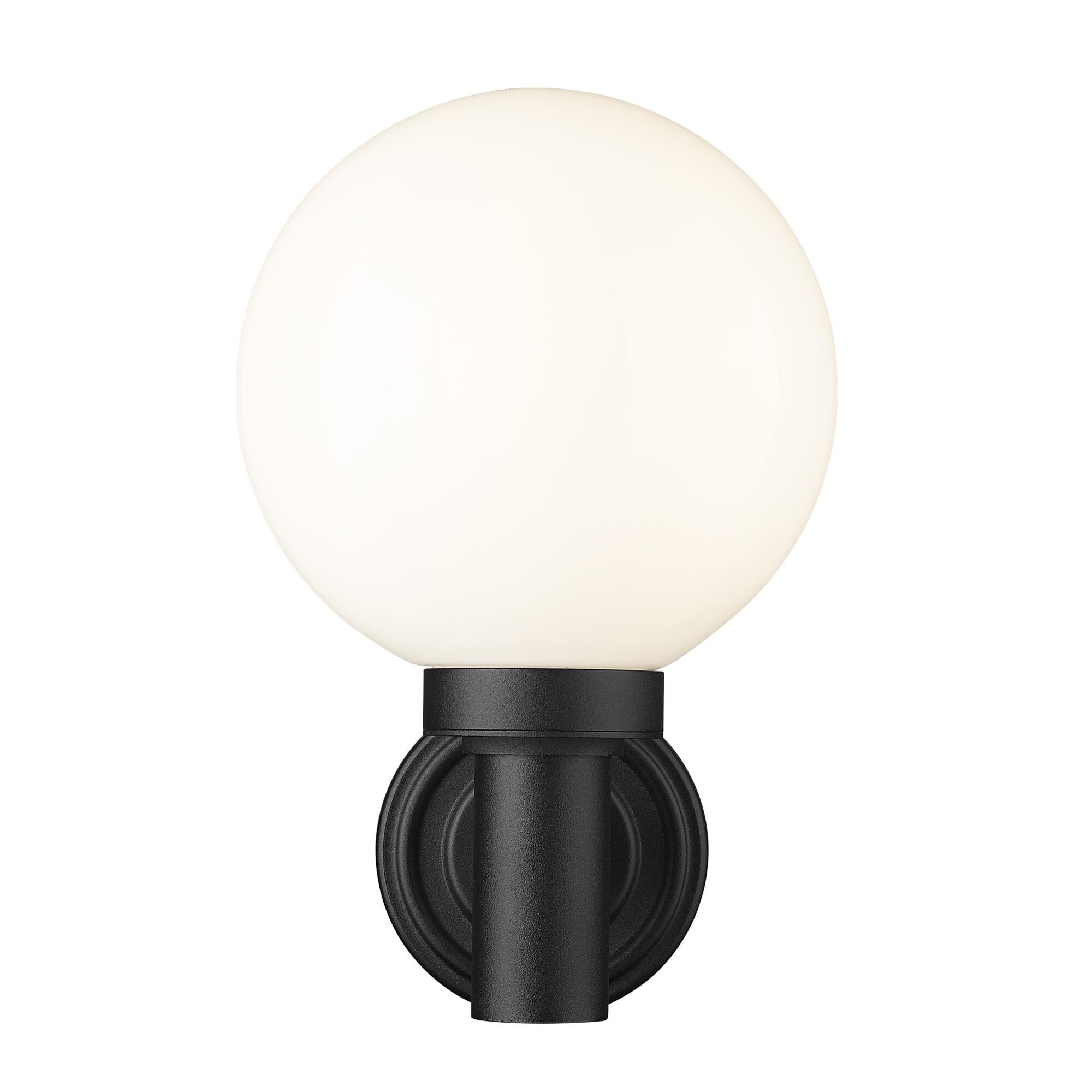 Shown in Black finish and Opal glass