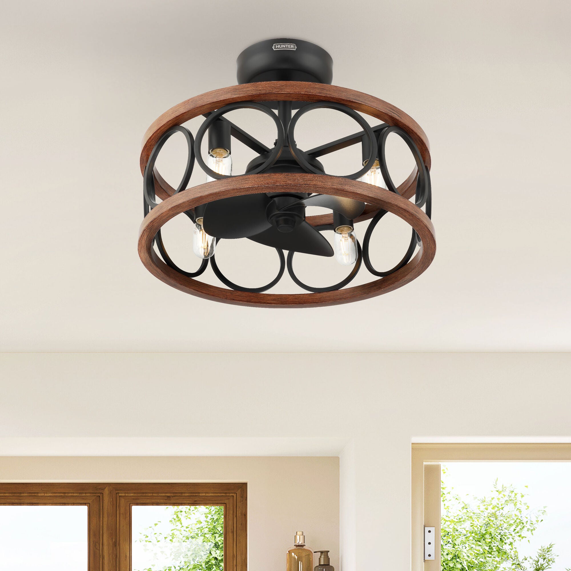 Haven 22 Inch Chandelier Ceiling Fan with Light Kit,