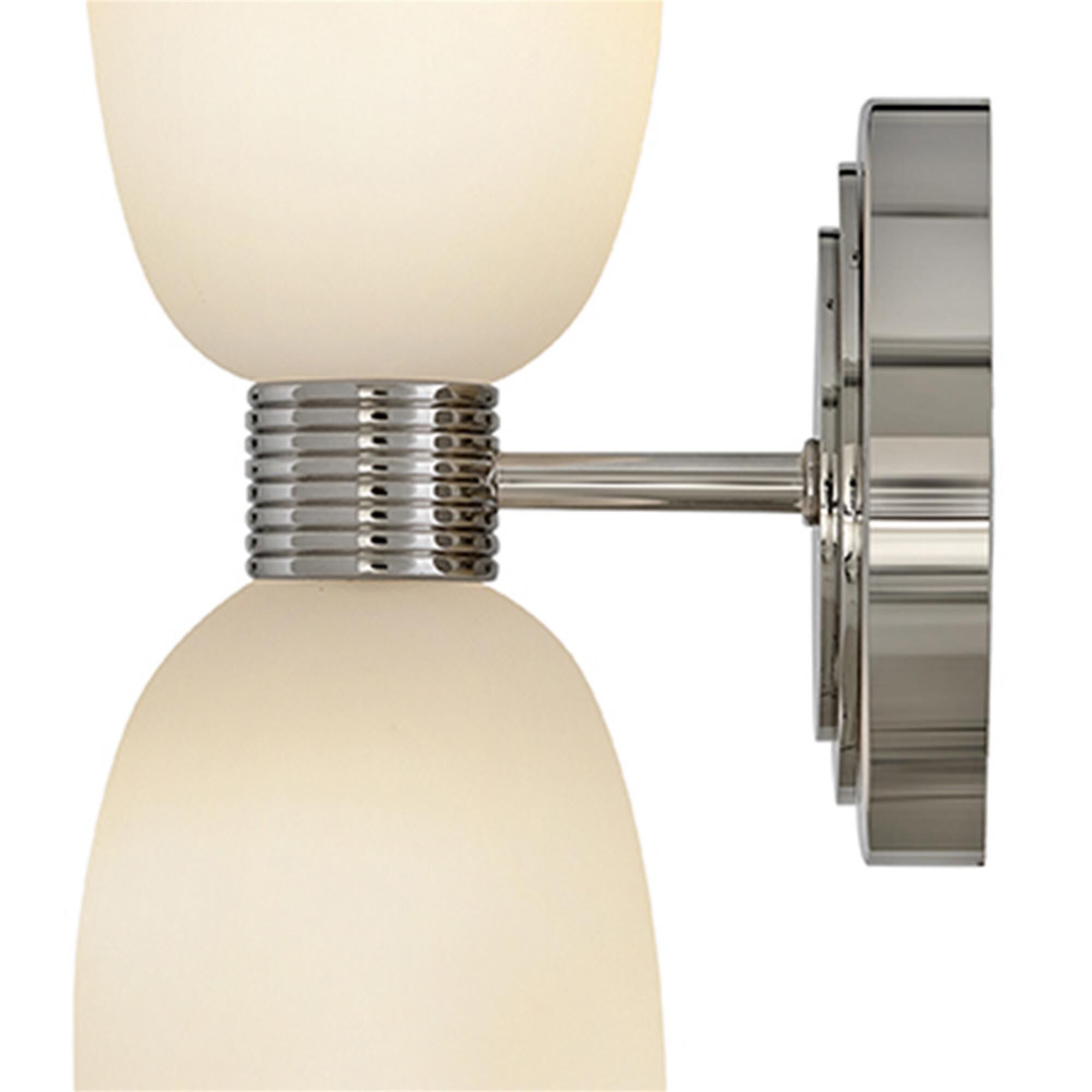 Shown in Polished Nickel finish and Etched Opal glass