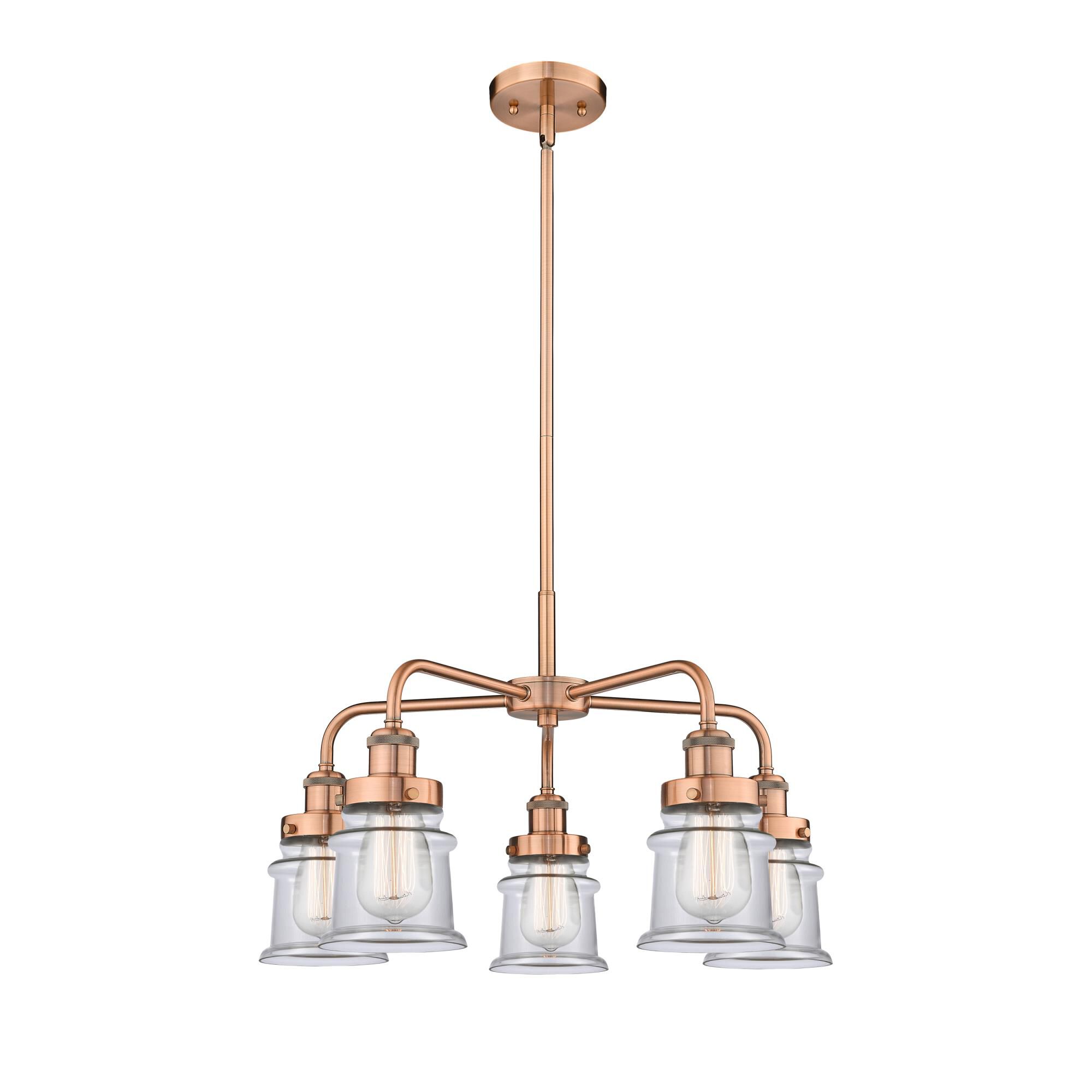 Shown in Antique Copper finish and Clear glass
