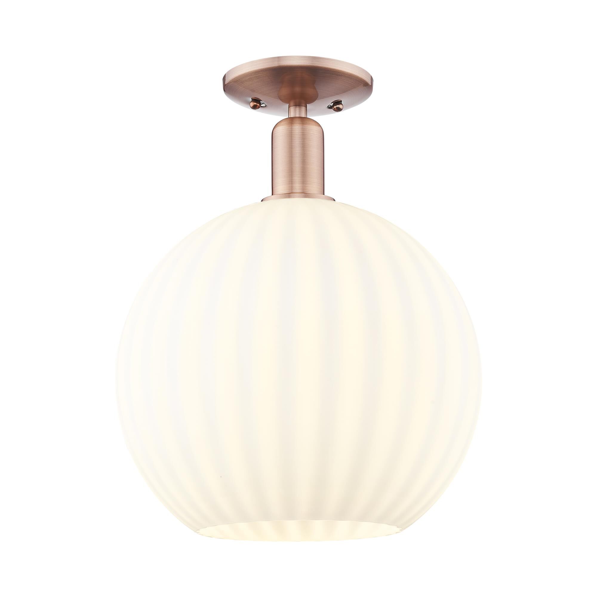 Bruno Marashlian White Venetian 12 Inch Semi Flush Mount by Innovations Lighting