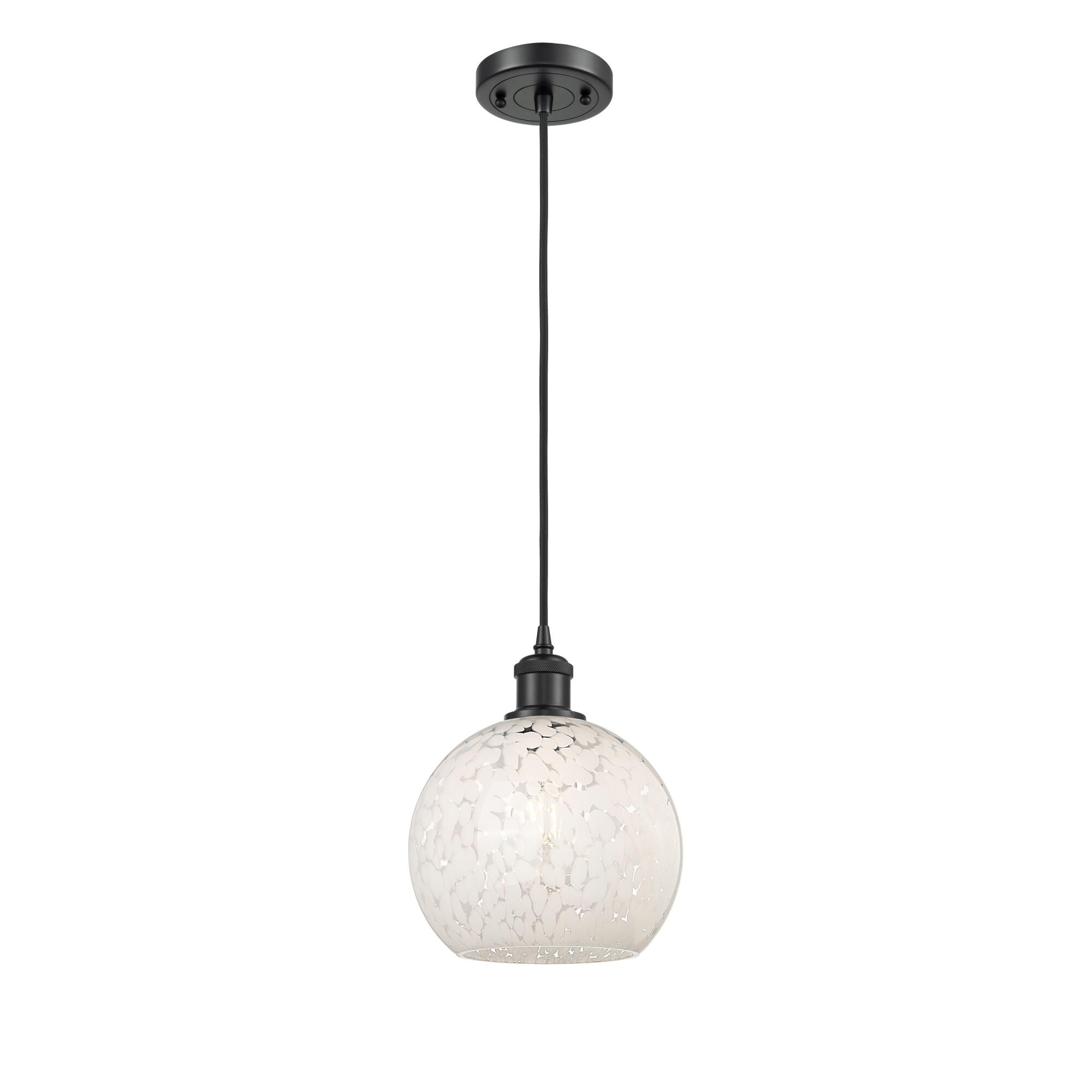Bruno Marashlian White Mouchette 8 Inch Mini Pendant by Innovations Lighting